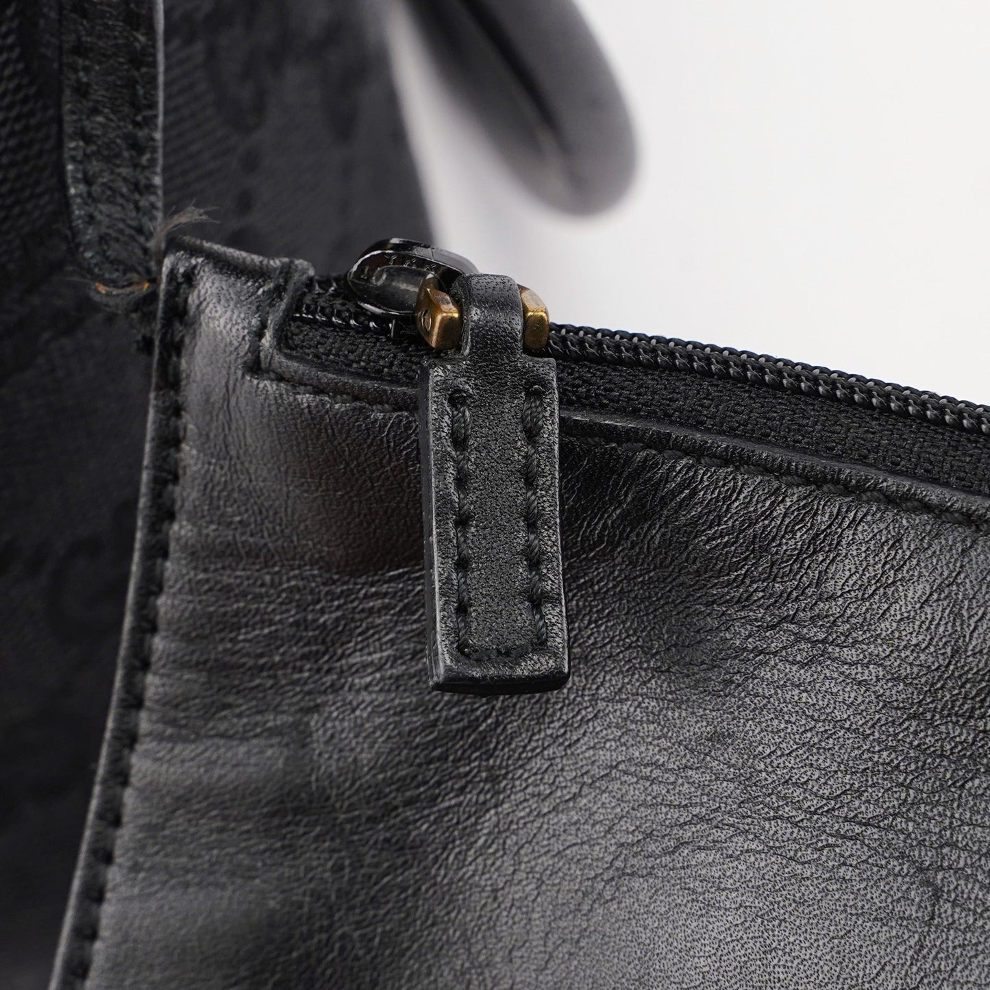 Black GG Drawstring Shoulder Bag