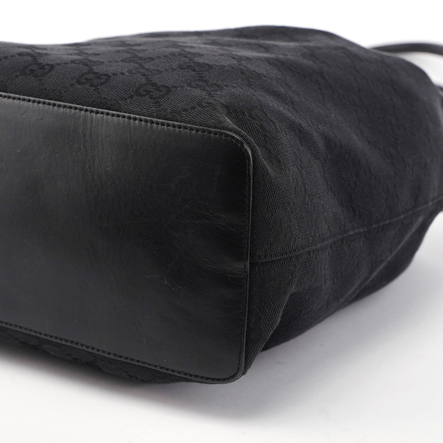 Black GG Drawstring Shoulder Bag