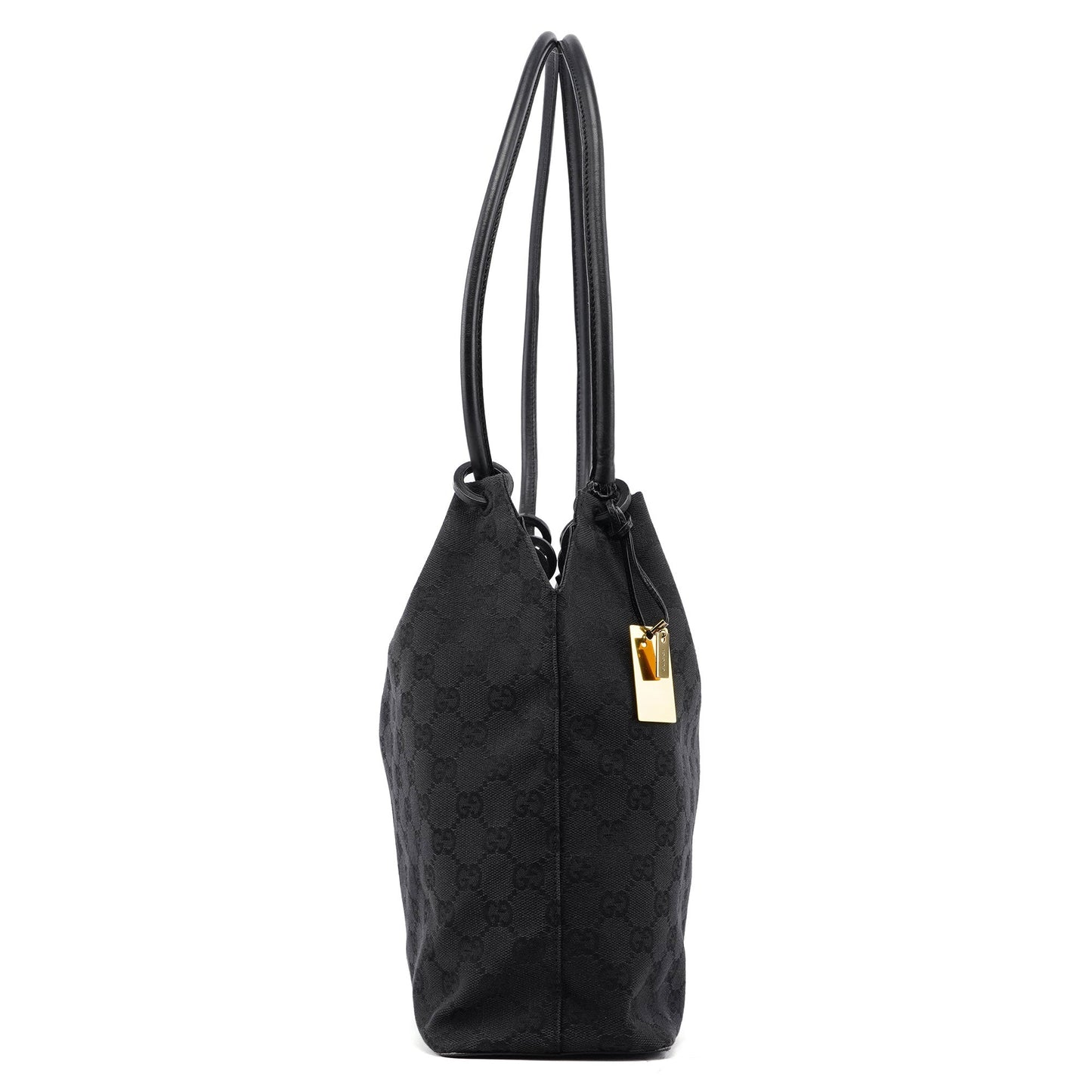 Black GG Drawstring Shoulder Bag