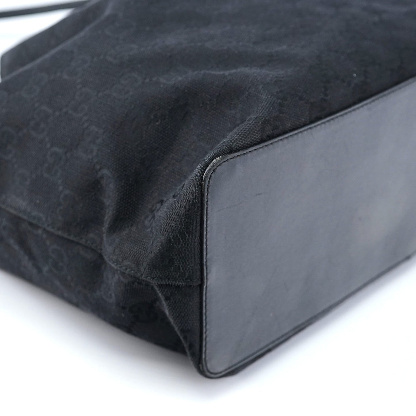 Black GG Drawstring Shoulder Bag