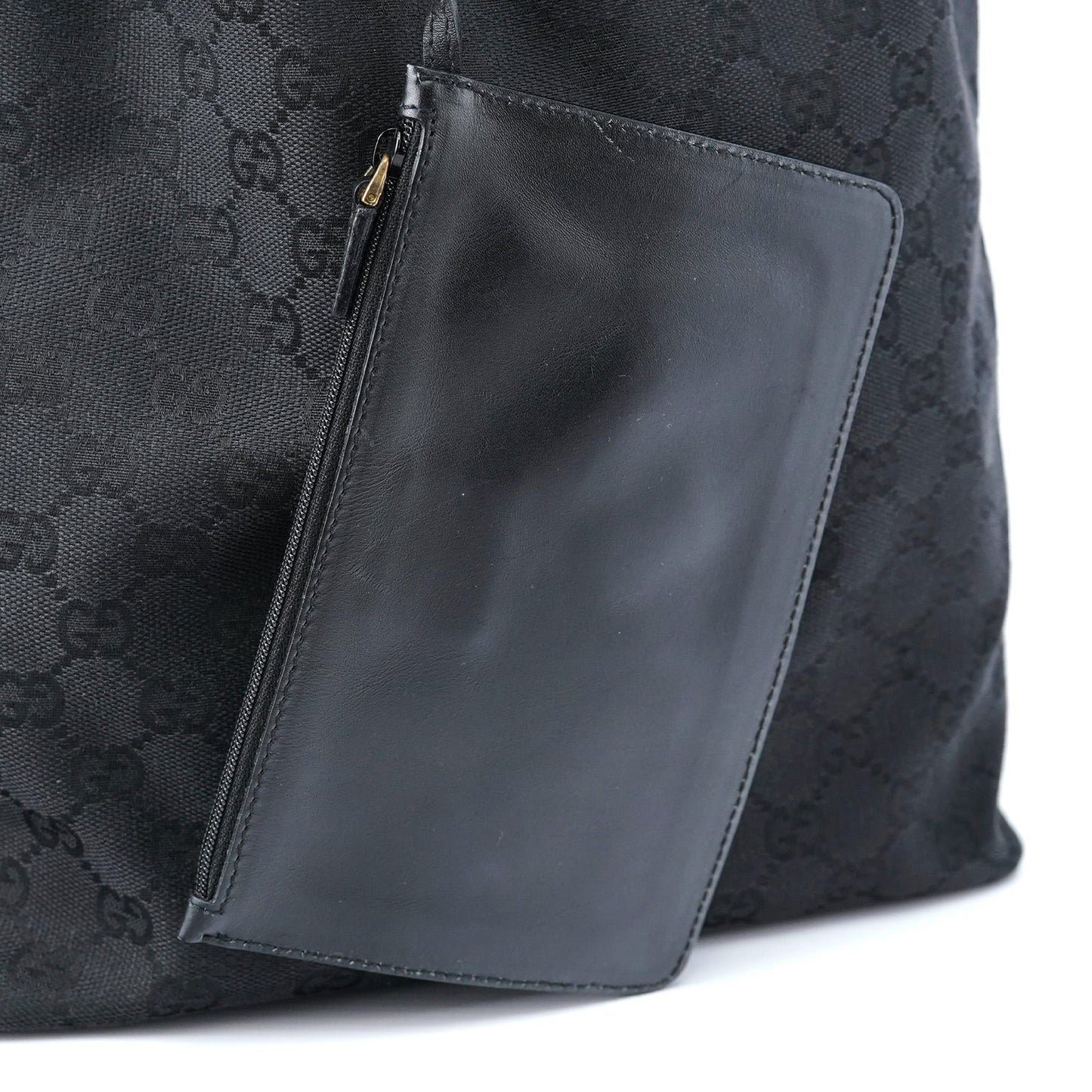 Black GG Drawstring Shoulder Bag