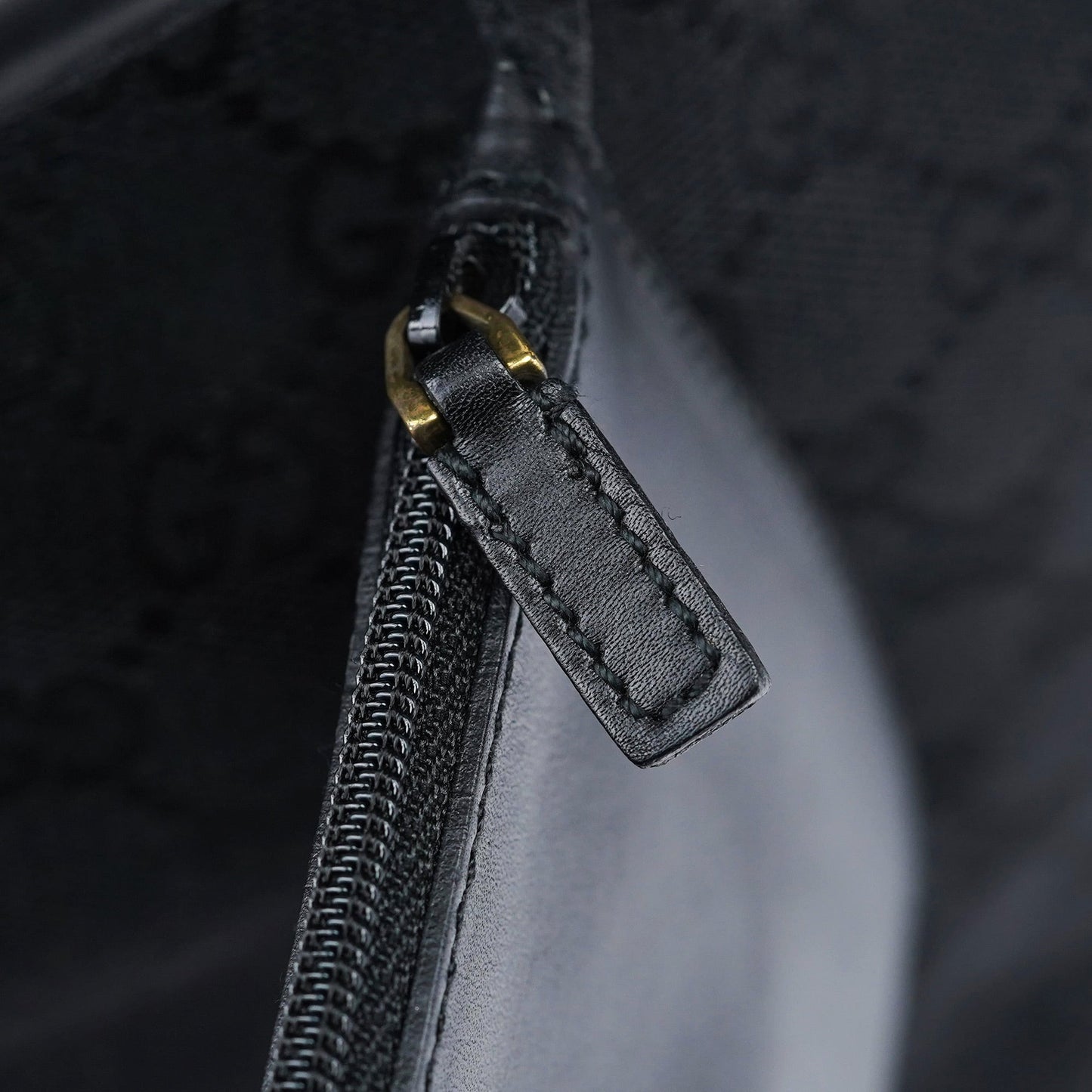 Black GG Drawstring Shoulder Bag