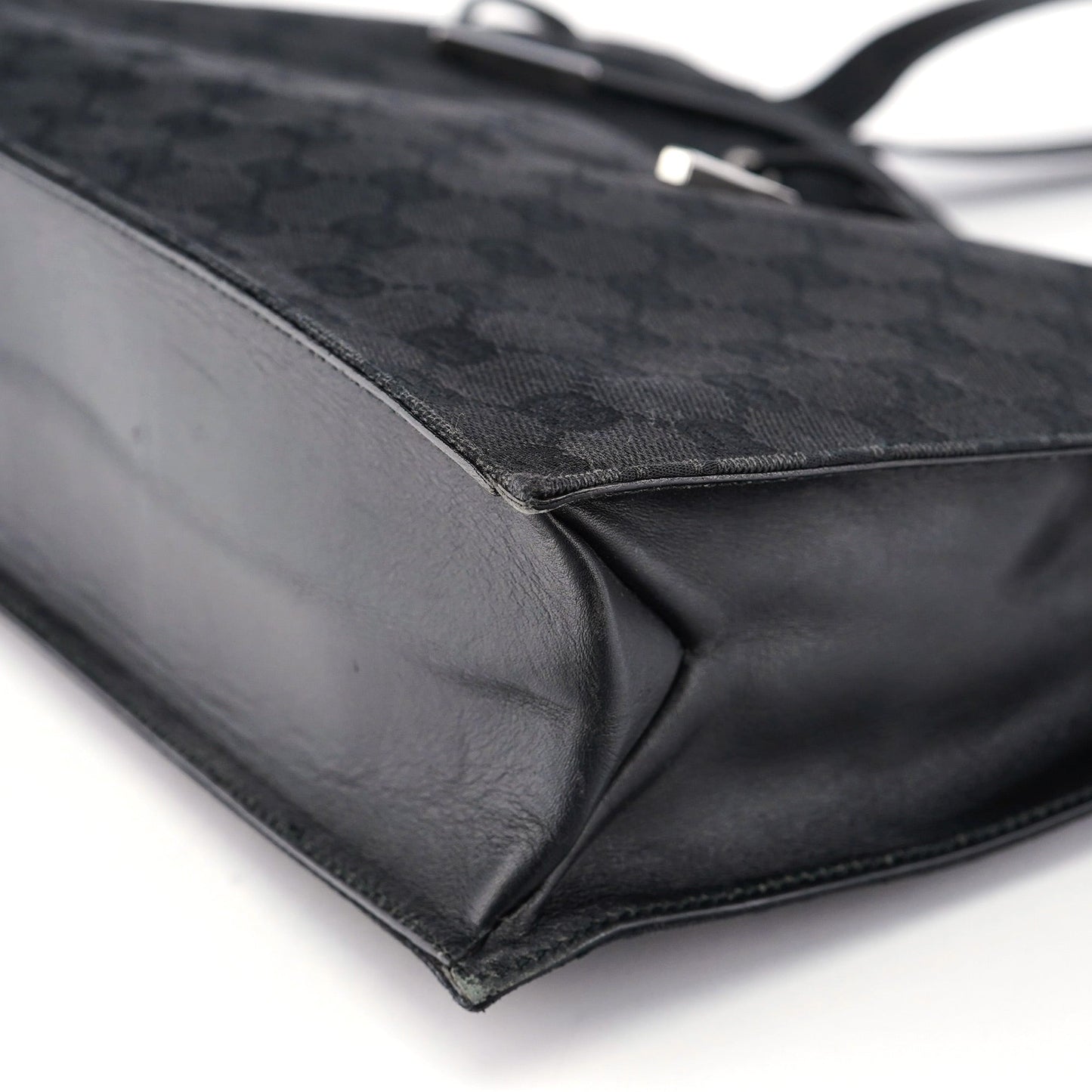 Black GG Drawstring Tote Bag