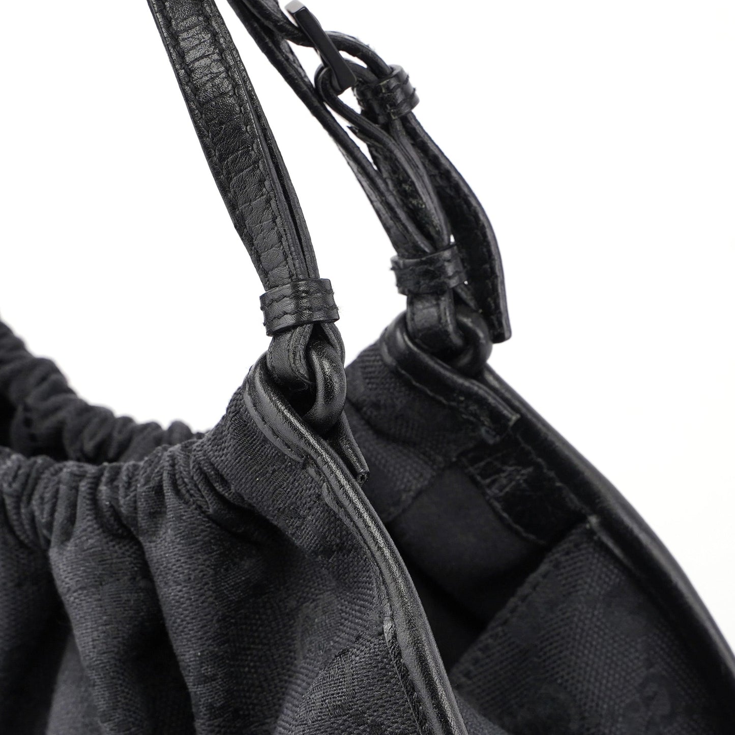 Black GG Dual Handle Bag