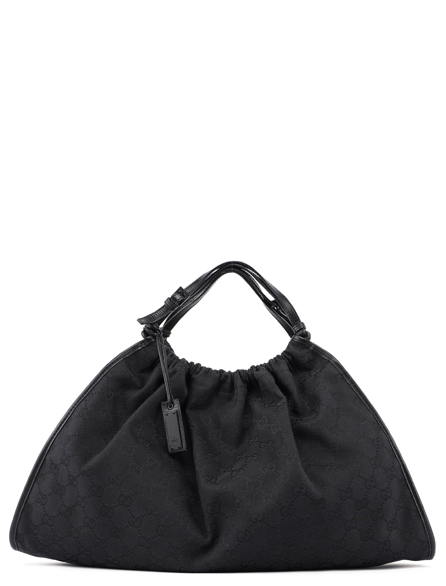 Black GG Dual Handle Bag