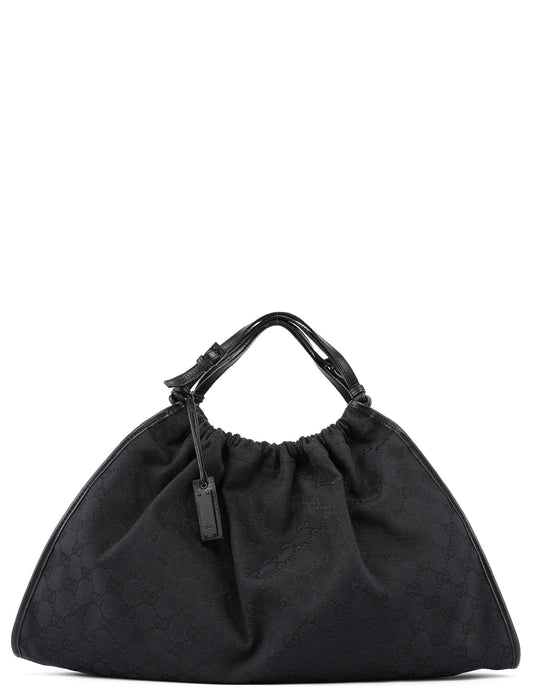 Black GG Dual Handle Bag