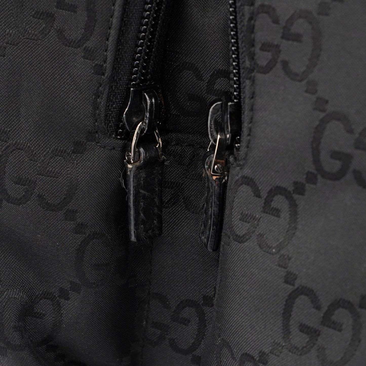 Black GG Dual Pocket Shoulder Bag