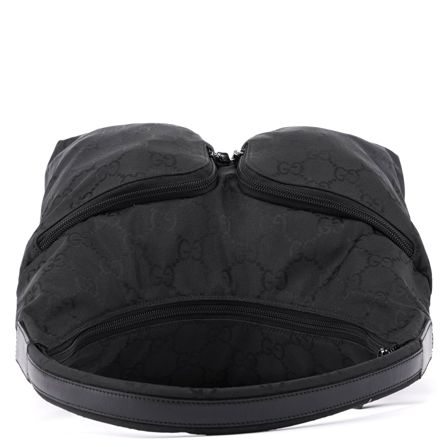 Black GG Dual Pocket Shoulder Bag