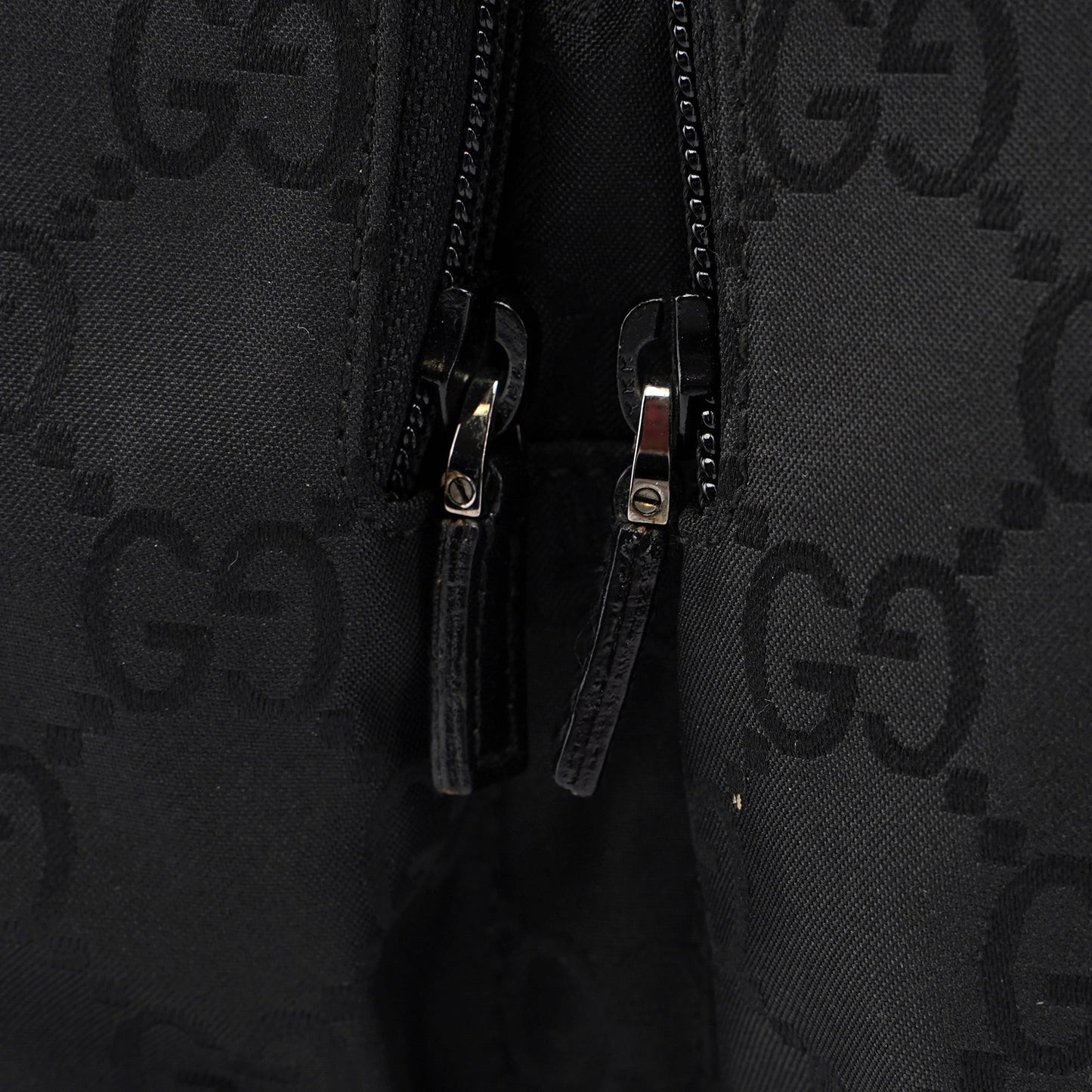 Black GG Dual Pocket Shoulder Bag