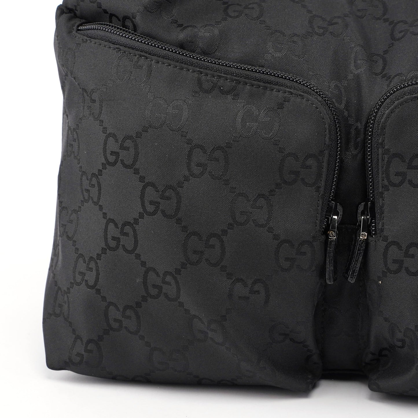 Black GG Dual Pocket Shoulder Bag