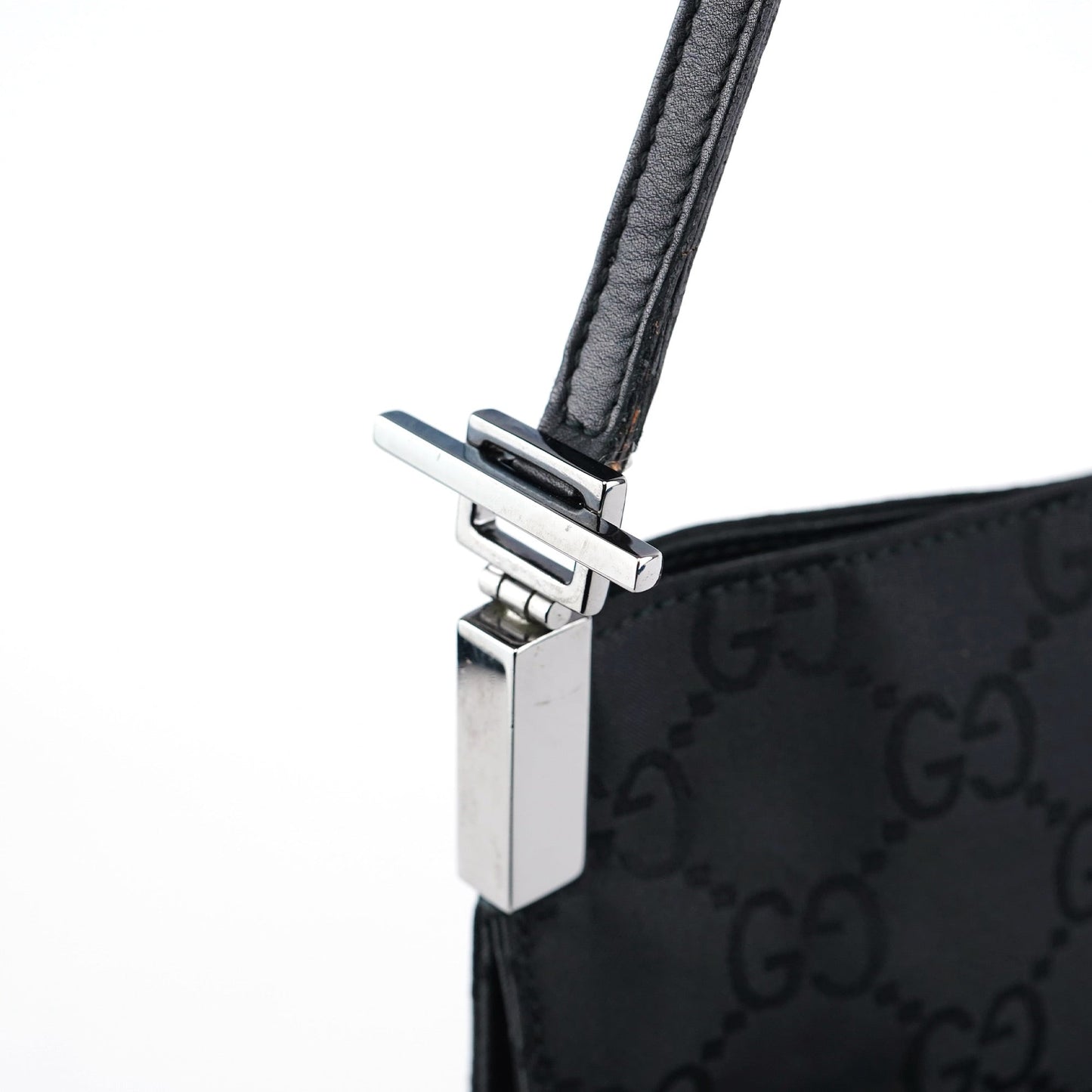 Black GG Dual Pocket Shoulder Bag
