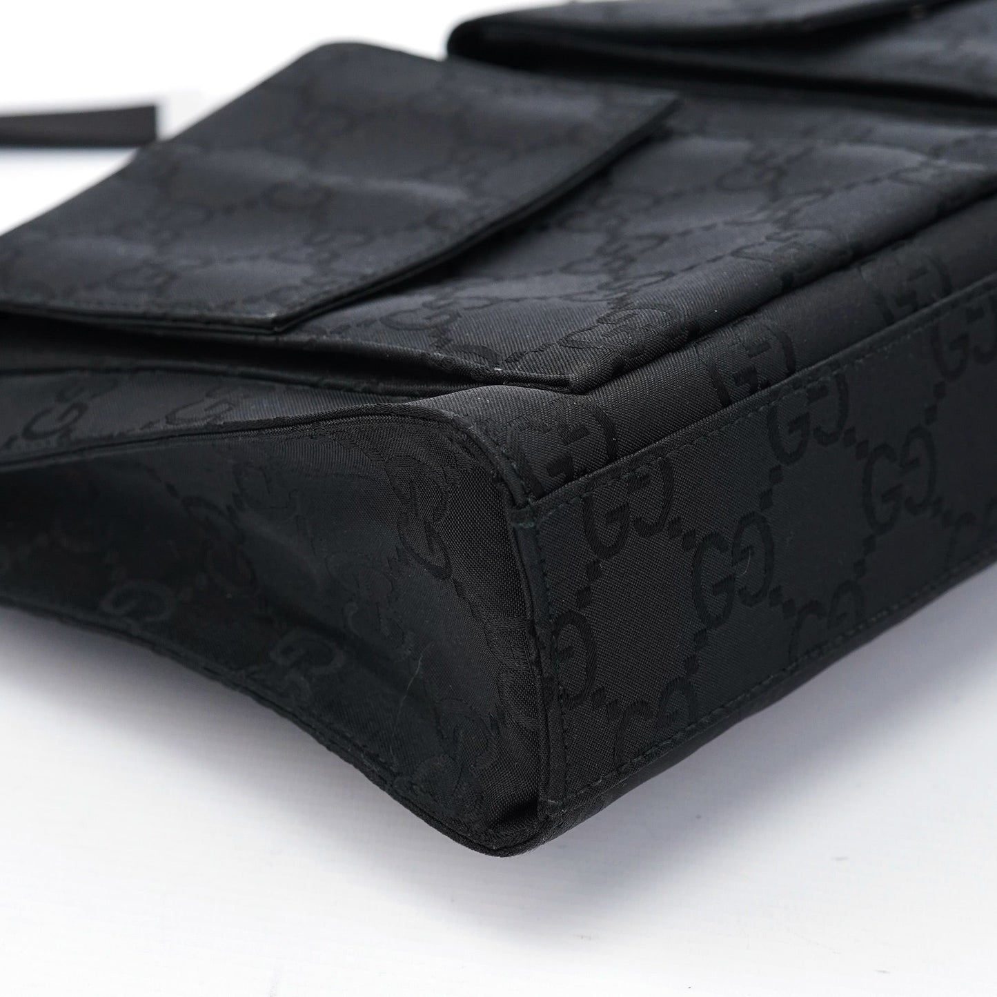 Black GG Dual Pocket Shoulder Bag