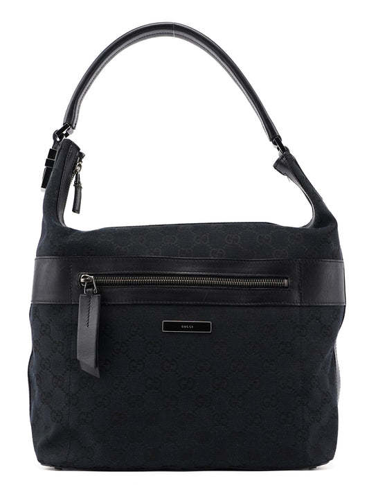 Black GG Hobo Shoulder Bag