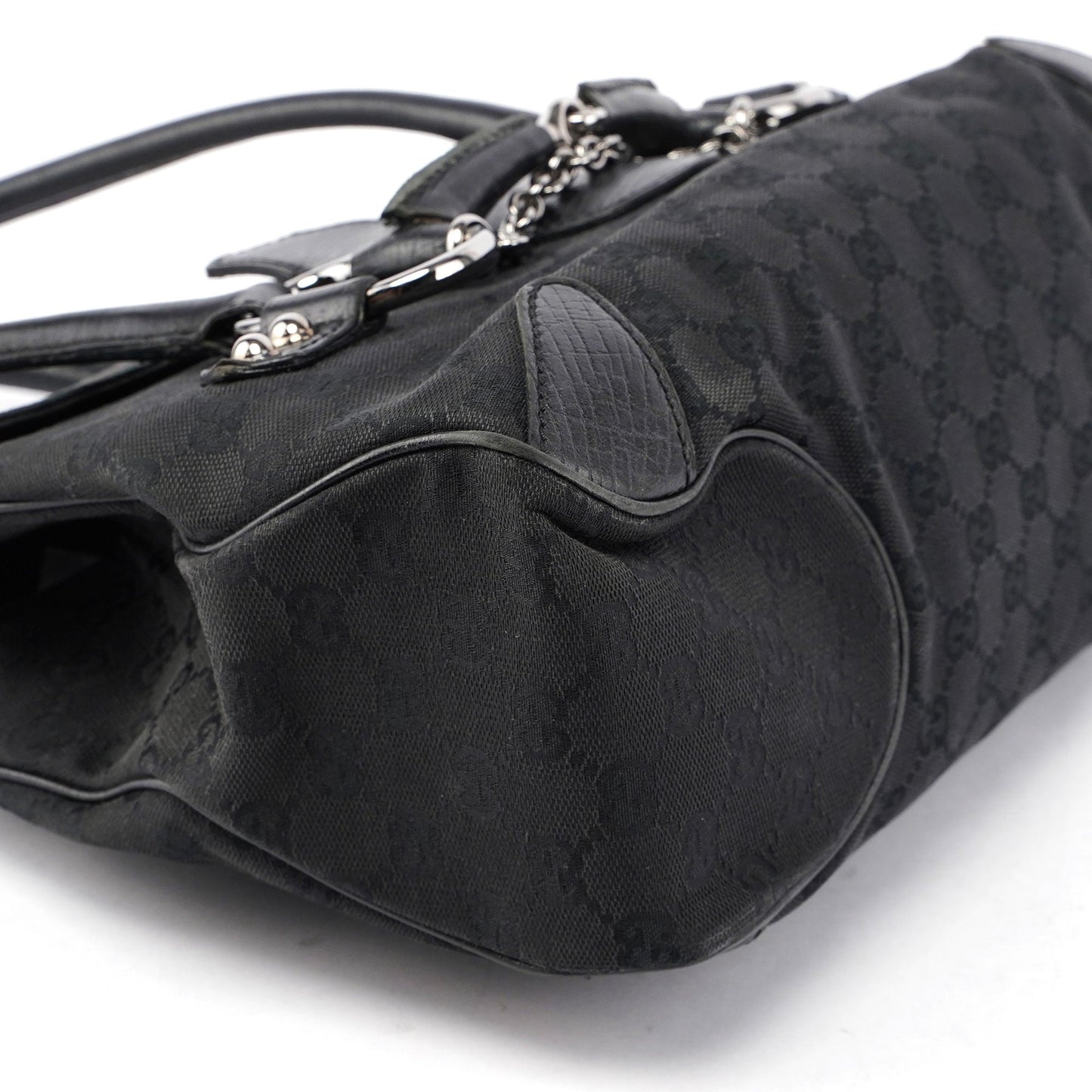 Black GG Horsebit Handbag
