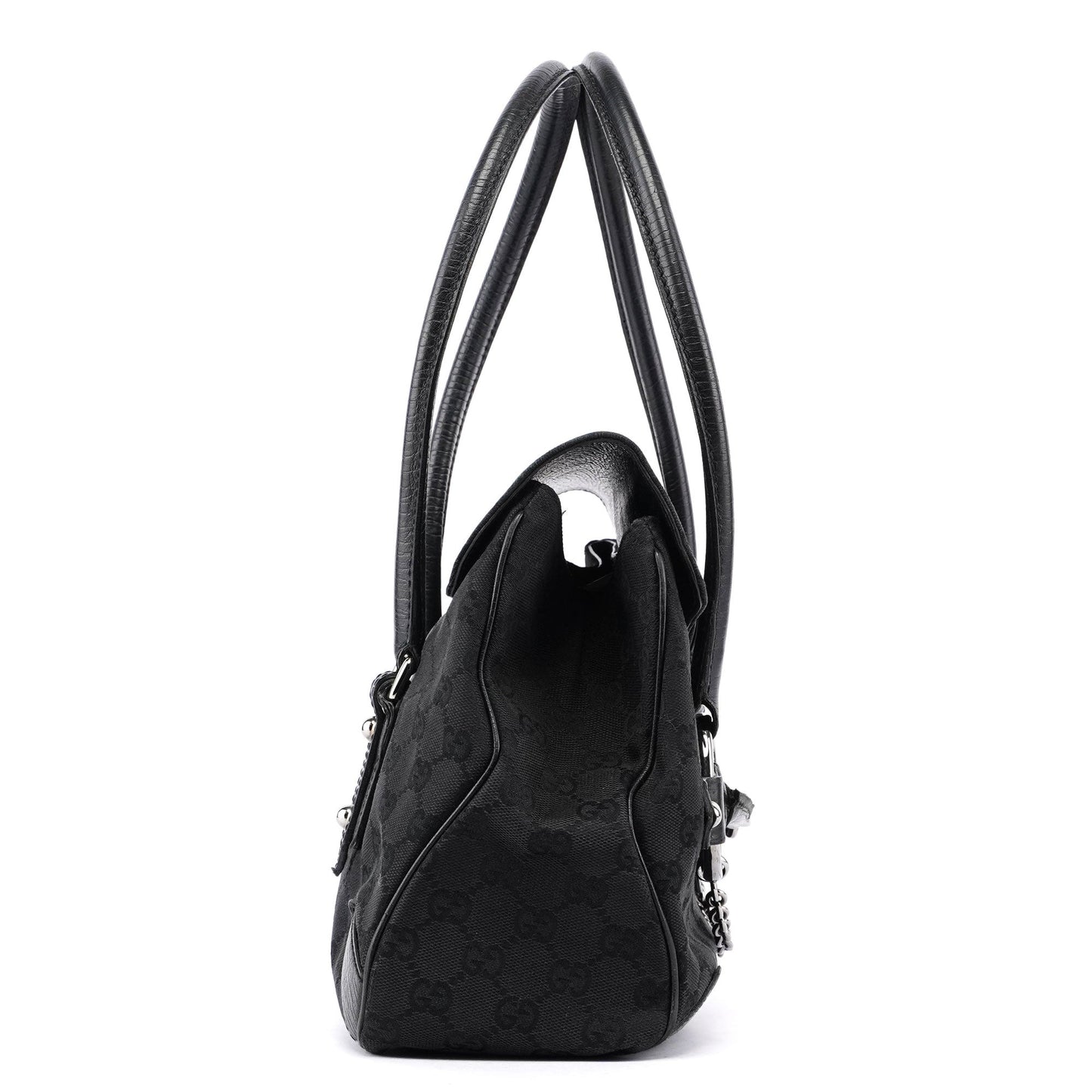 Black GG Horsebit Handbag