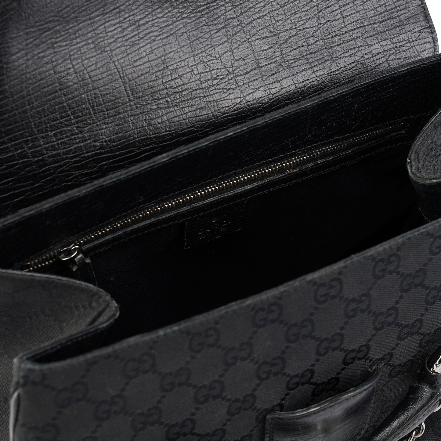 Black GG Horsebit Handbag