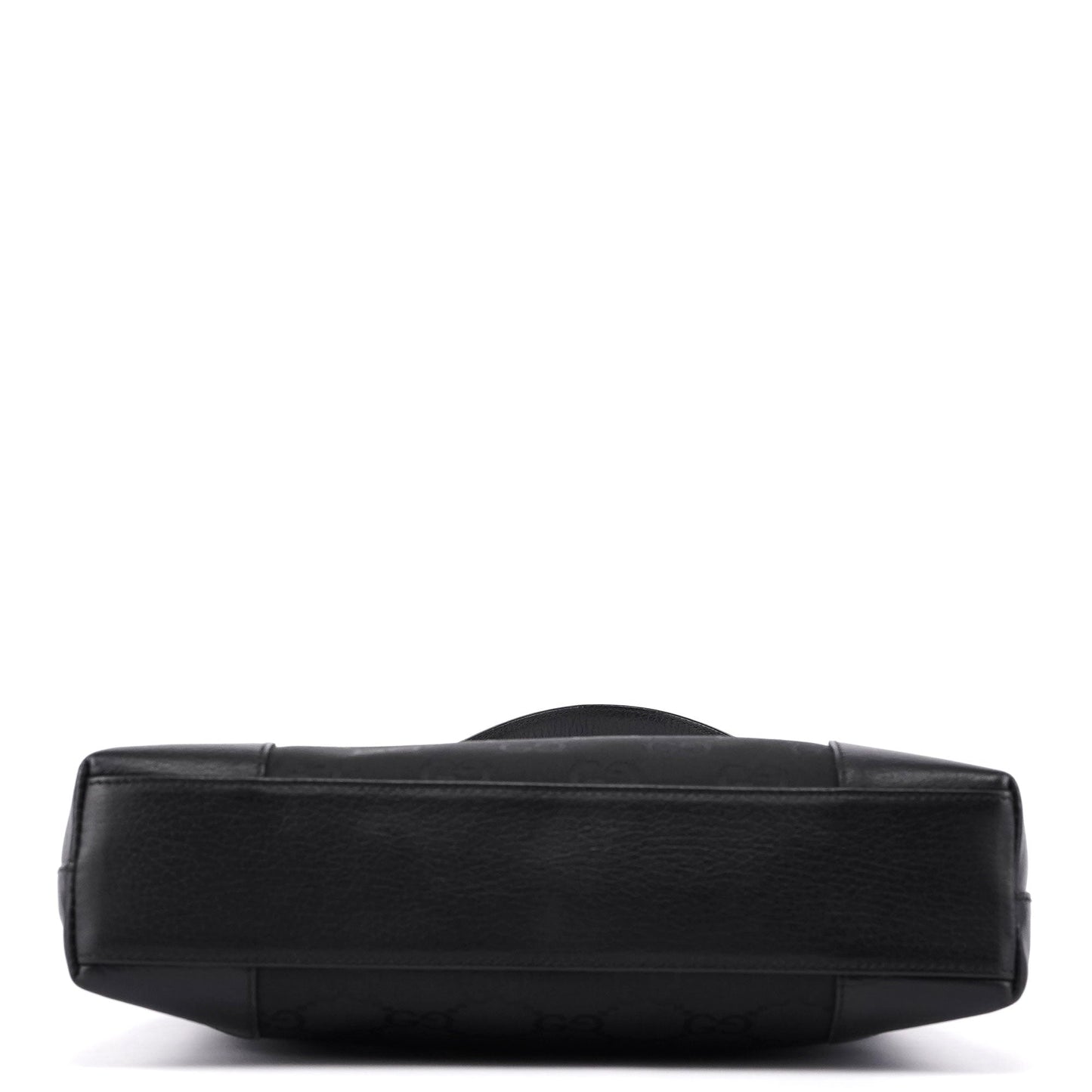 Black GG Leather Trim Shoulder Bag