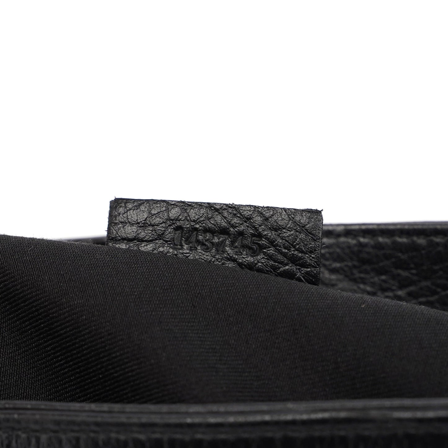 Black GG Leather Trim Shoulder Bag