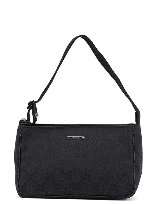 Black GG Mini Hobo Bag