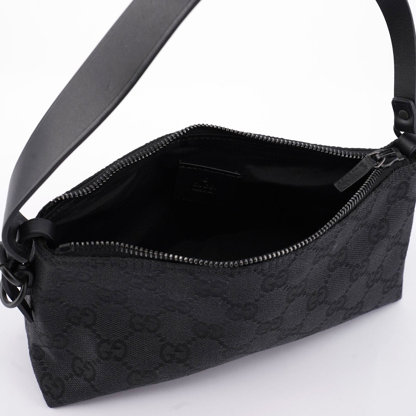 Black GG Mini Hobo Bag