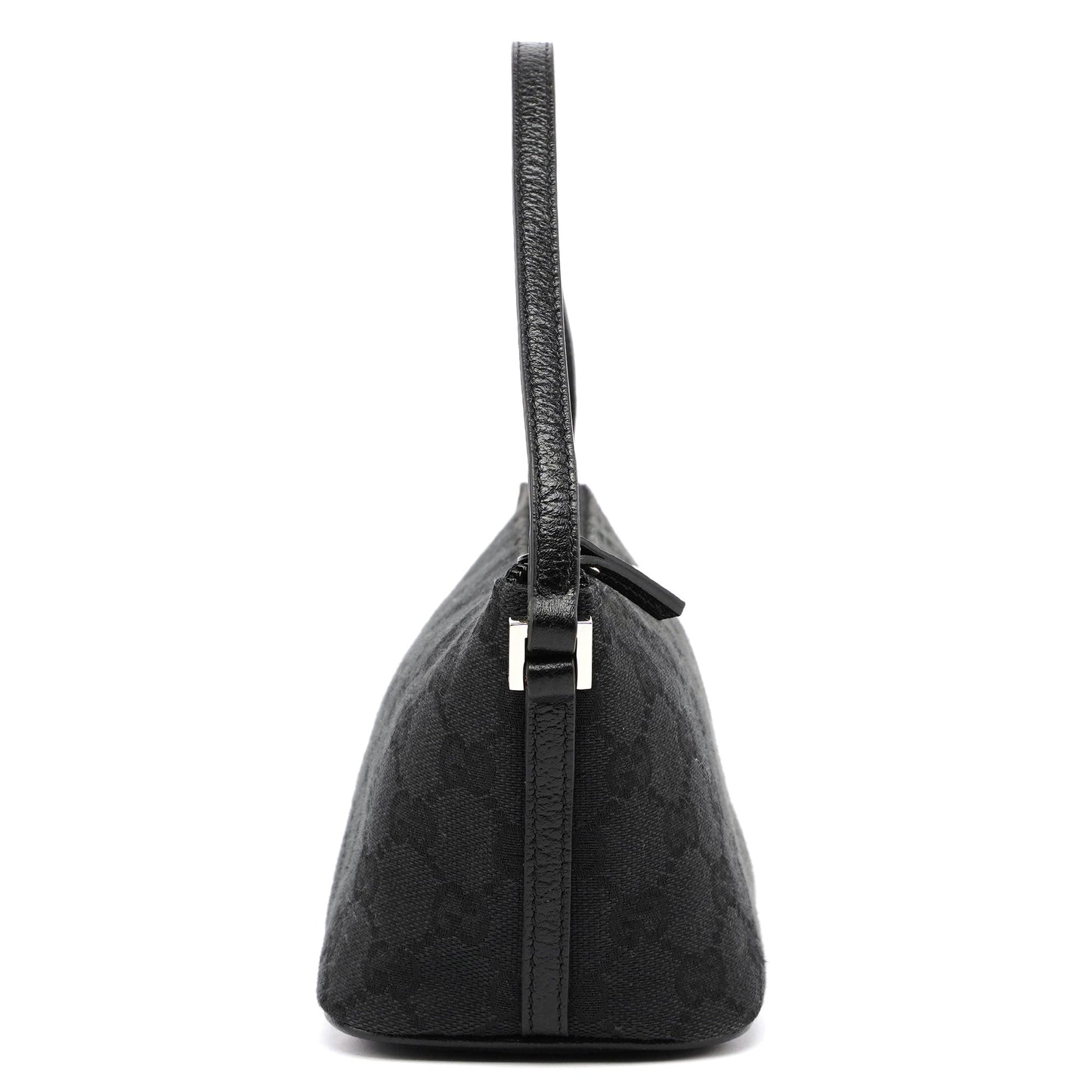 Black GG Monogram Canvas Boat Pochette