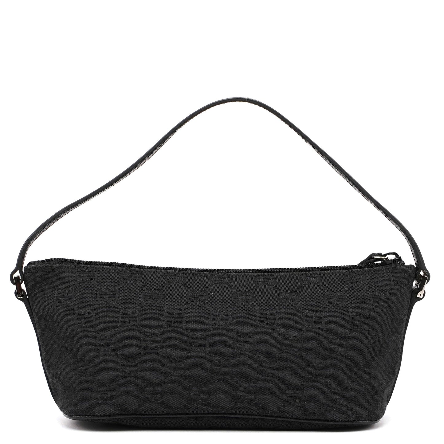 Black GG Monogram Canvas Boat Pochette
