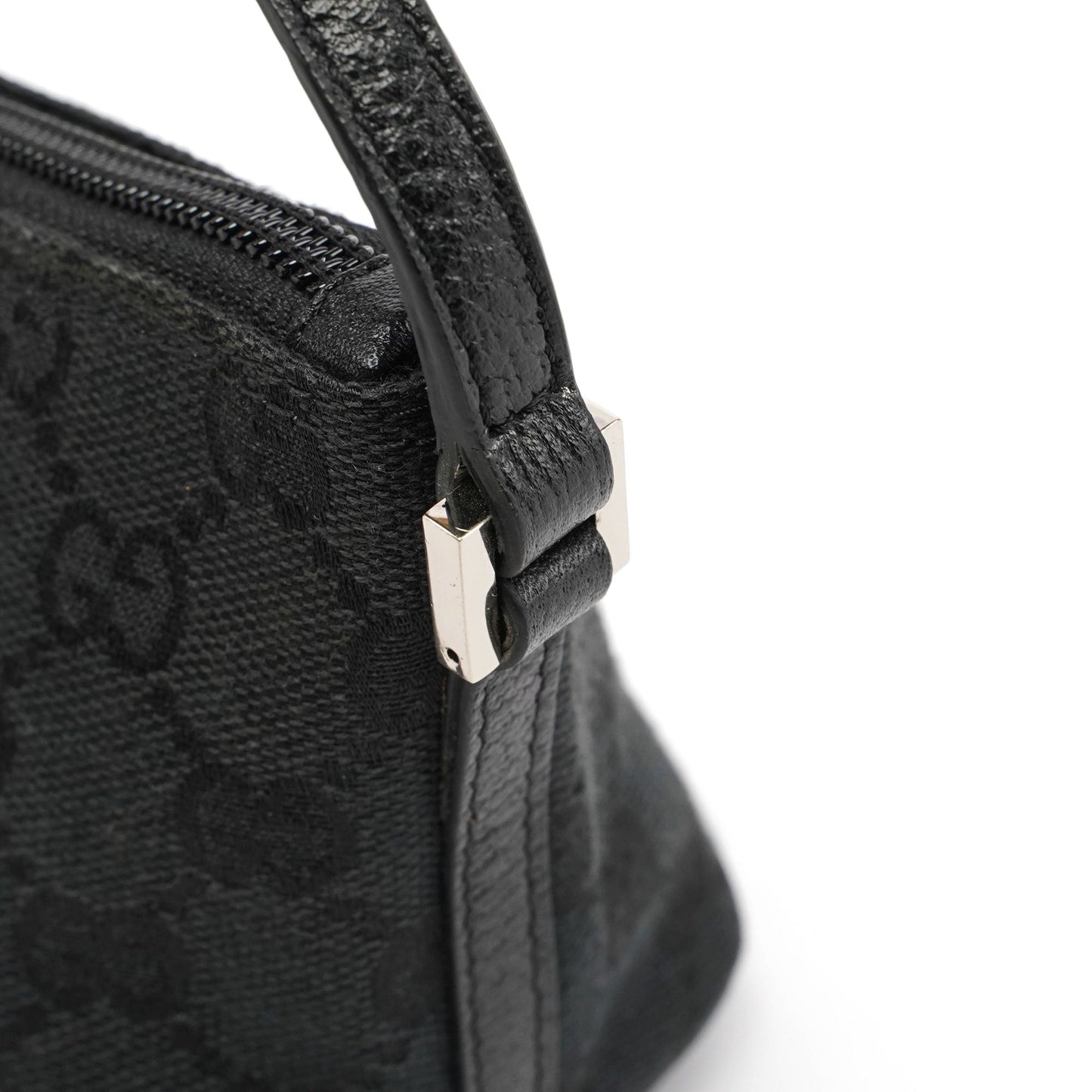 Black GG Monogram Canvas Boat Pochette