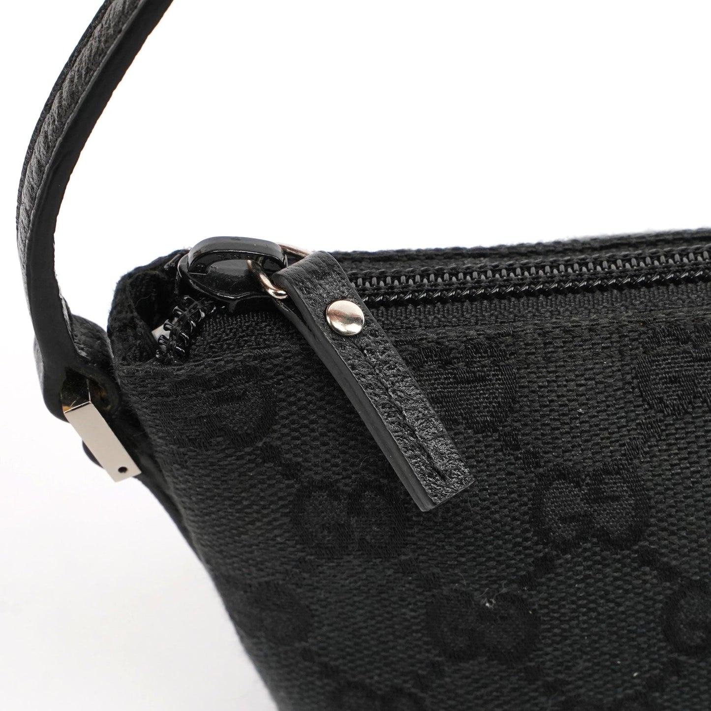 Black GG Monogram Canvas Boat Pochette