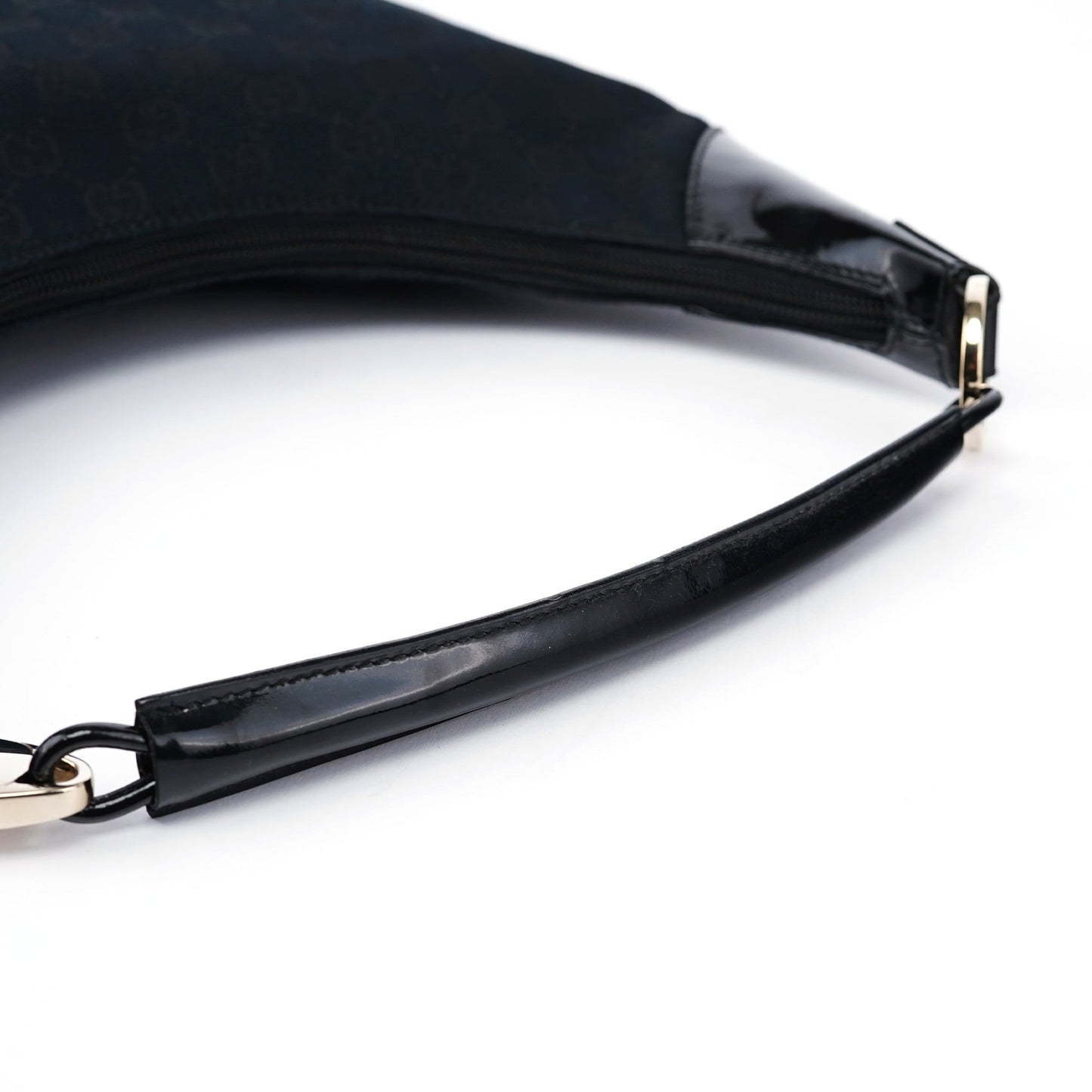 Black GG Patent Leather Shoulder Bag
