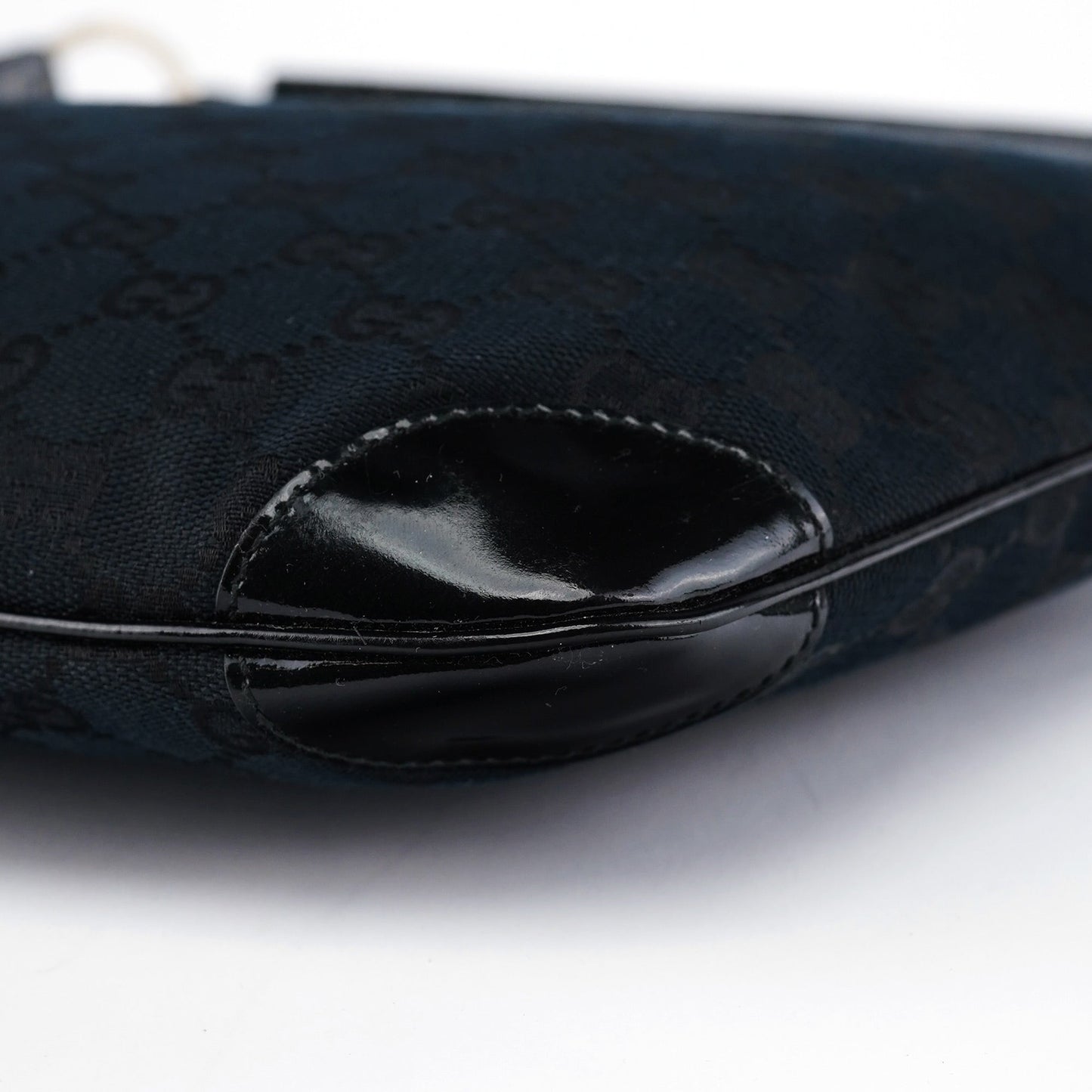 Black GG Patent Leather Shoulder Bag