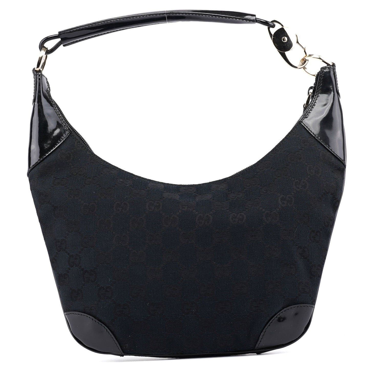 Black GG Patent Leather Shoulder Bag