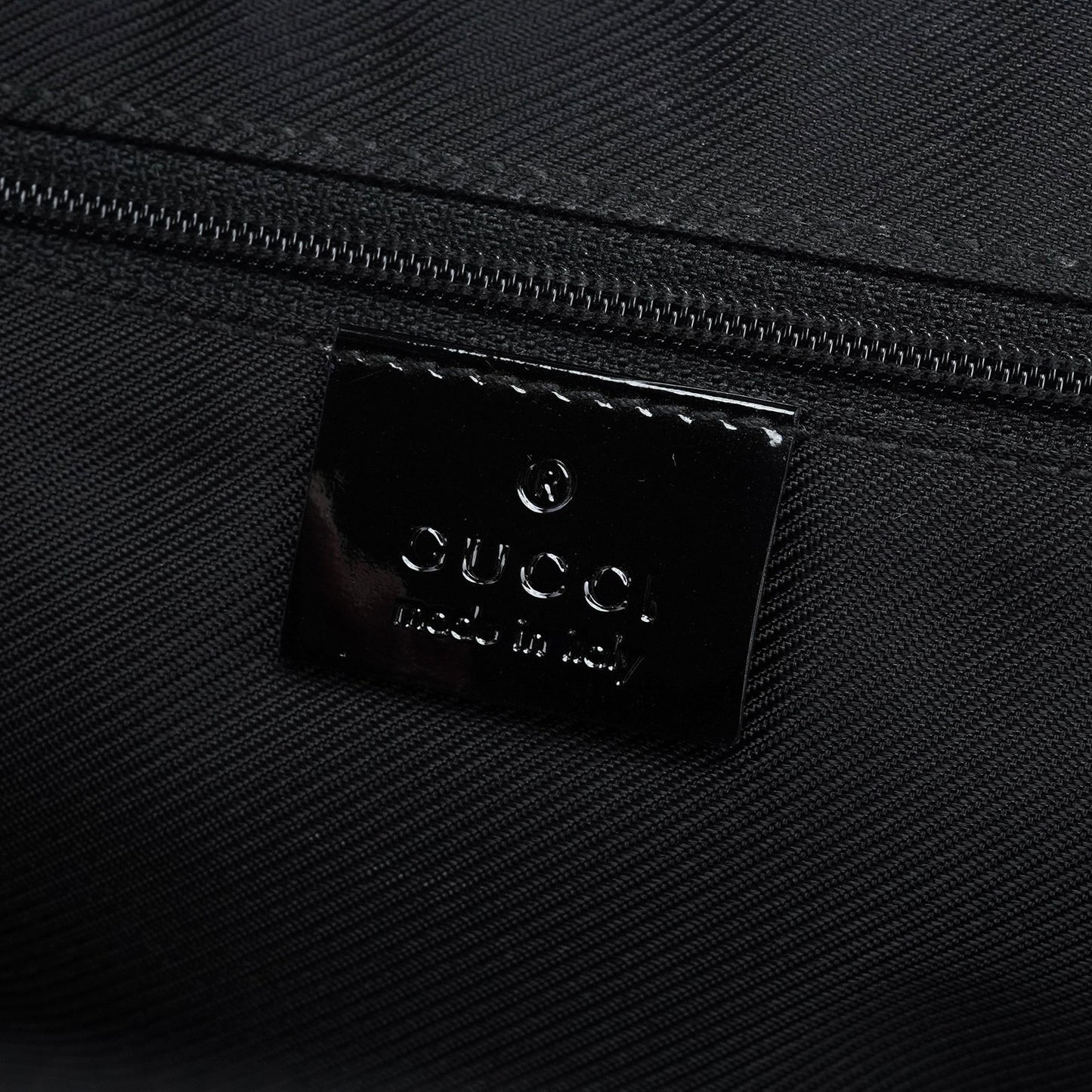 Black GG Patent Leather Tote Bag