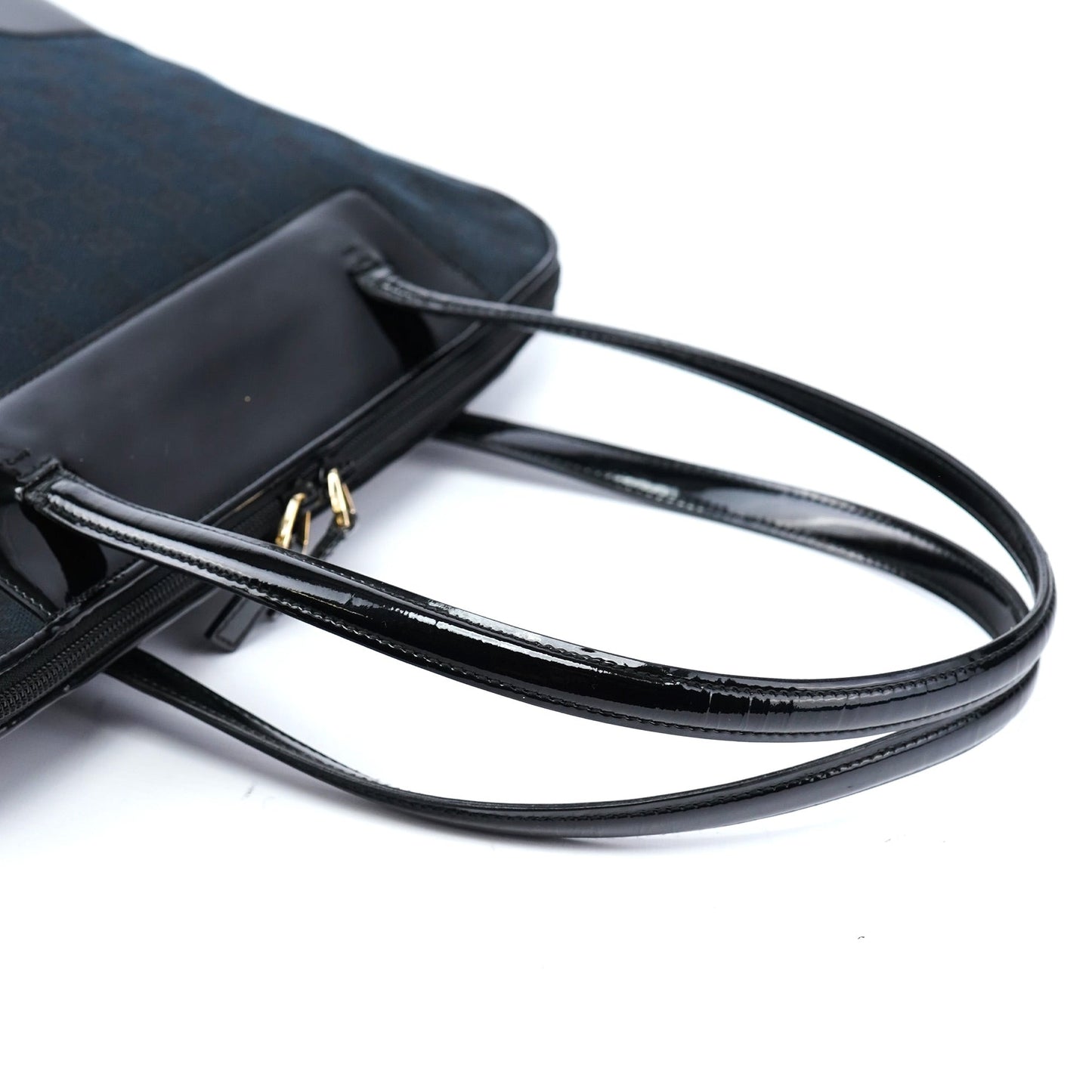 Black GG Patent Leather Tote Bag