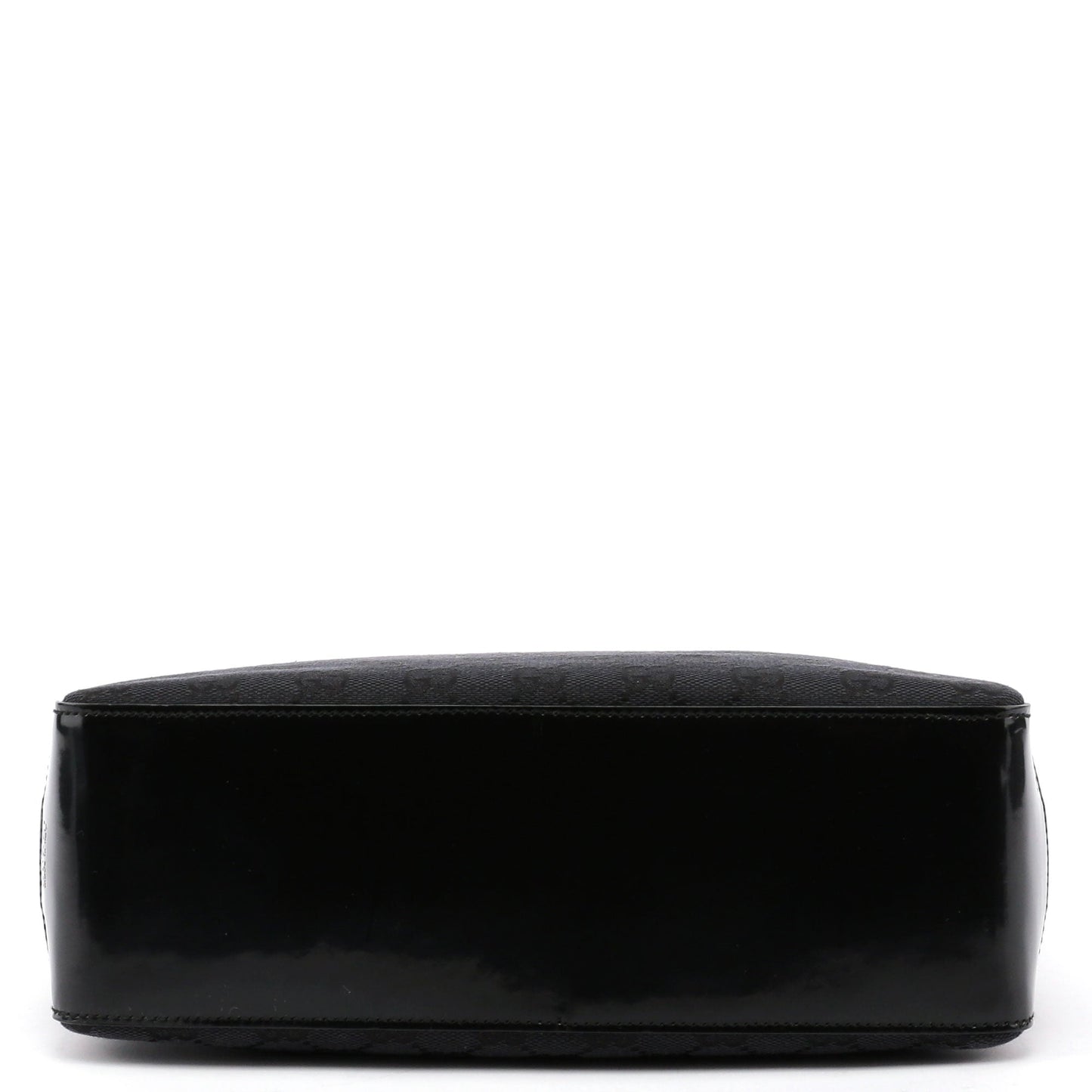 Black GG Plastic Top Handle Bag