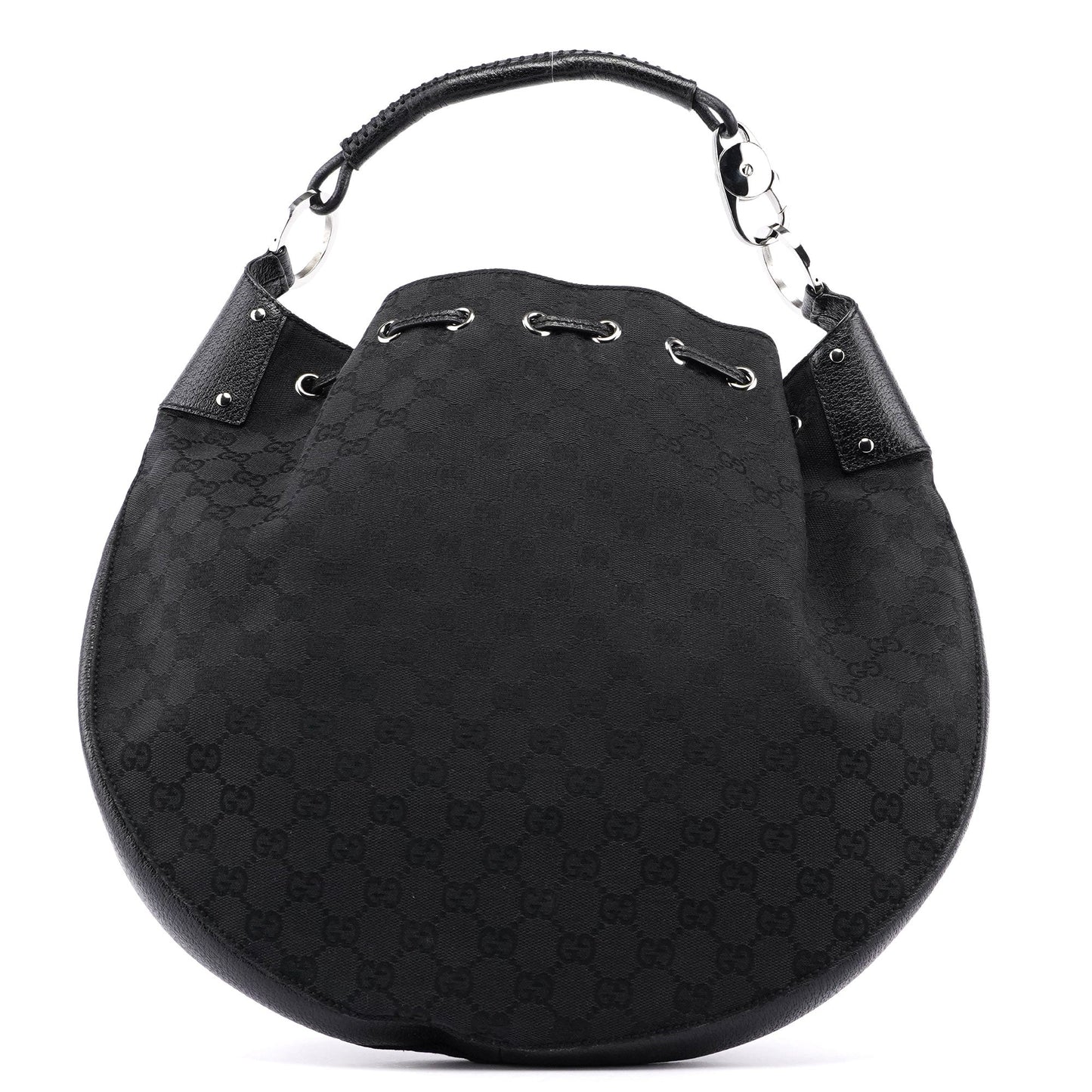 Black GG Round Hobo Shoulder Bag