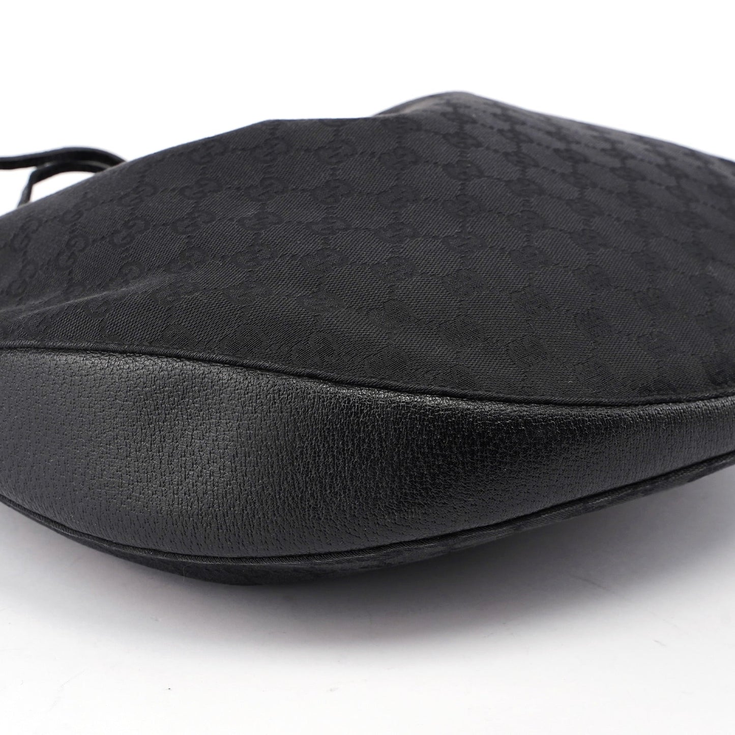 Black GG Round Hobo Shoulder Bag