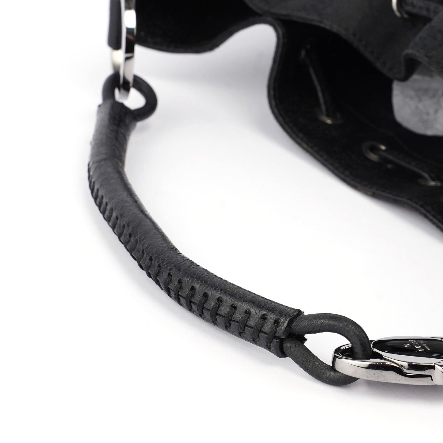 Black GG Round Hobo Shoulder Bag