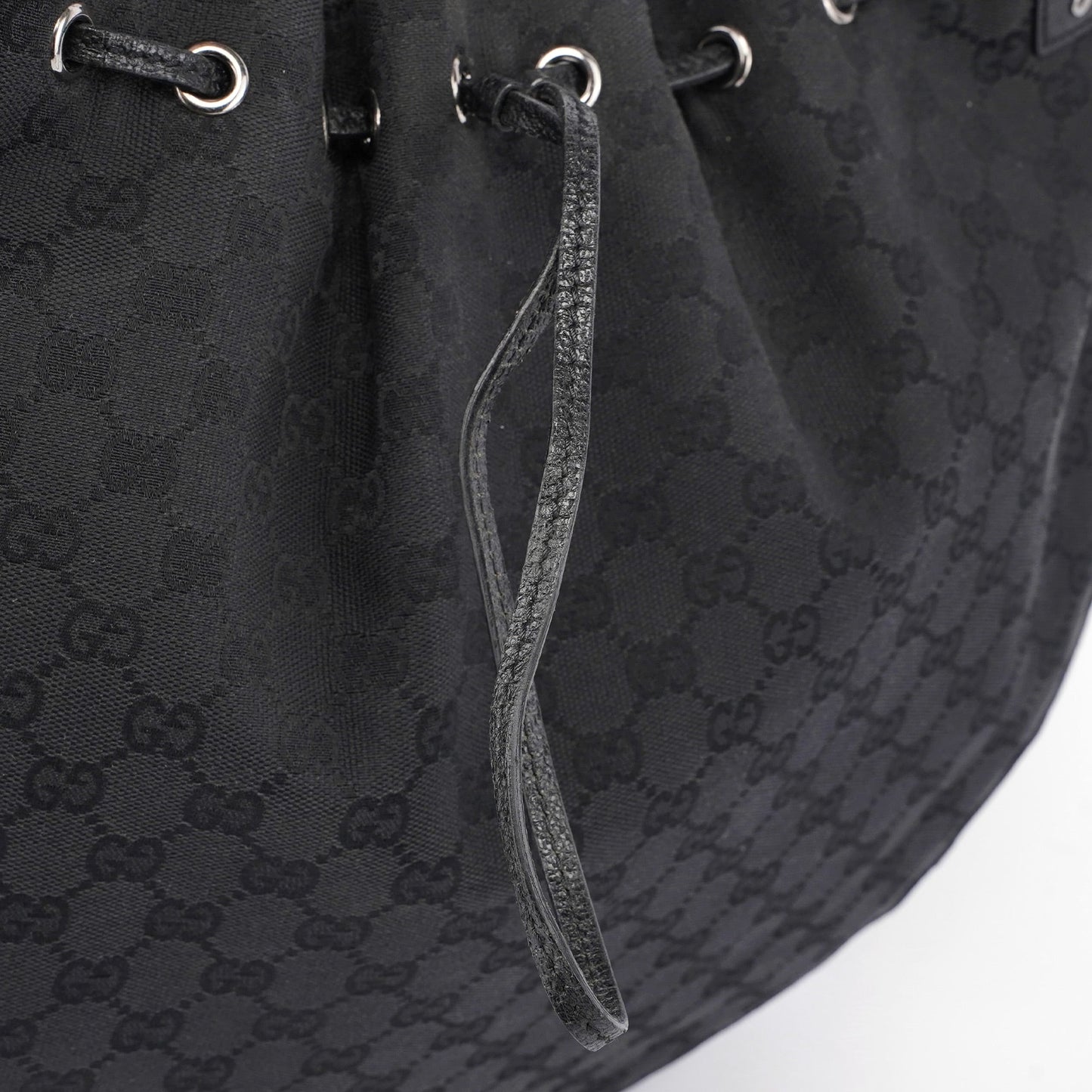 Black GG Round Hobo Shoulder Bag