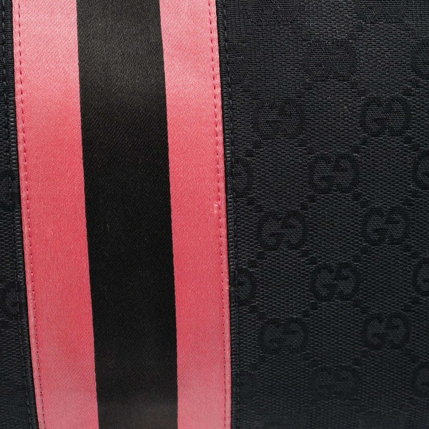 Black GG Satin Horsebit Shoulder Bag