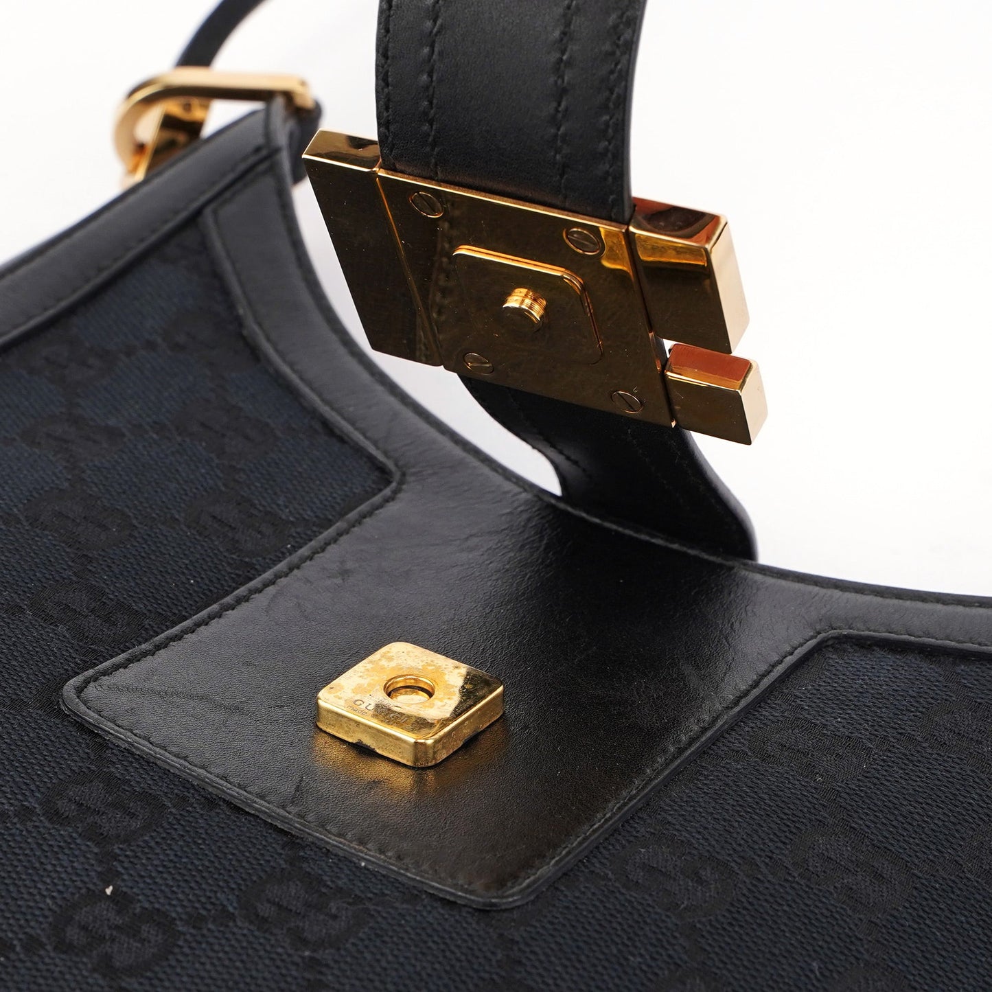 Black GG Square G Shoulder Bag