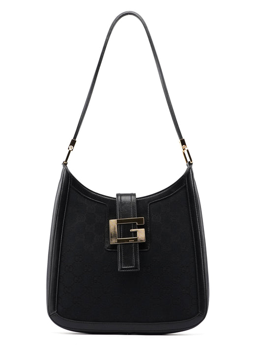 Black GG Square G Shoulder Bag