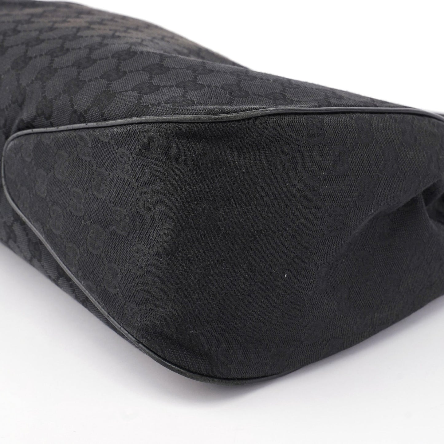 Black GG Wood Handle Shoulder Bag