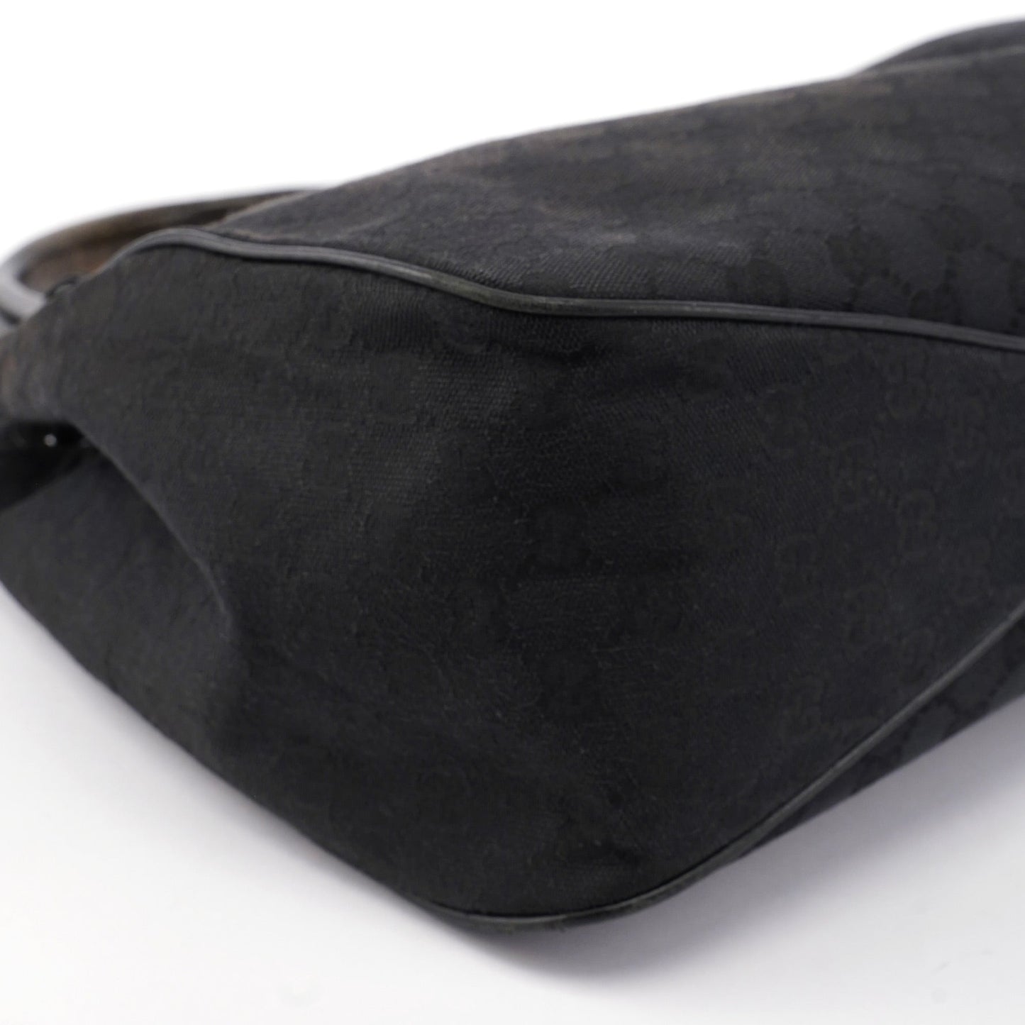 Black GG Wood Handle Shoulder Bag
