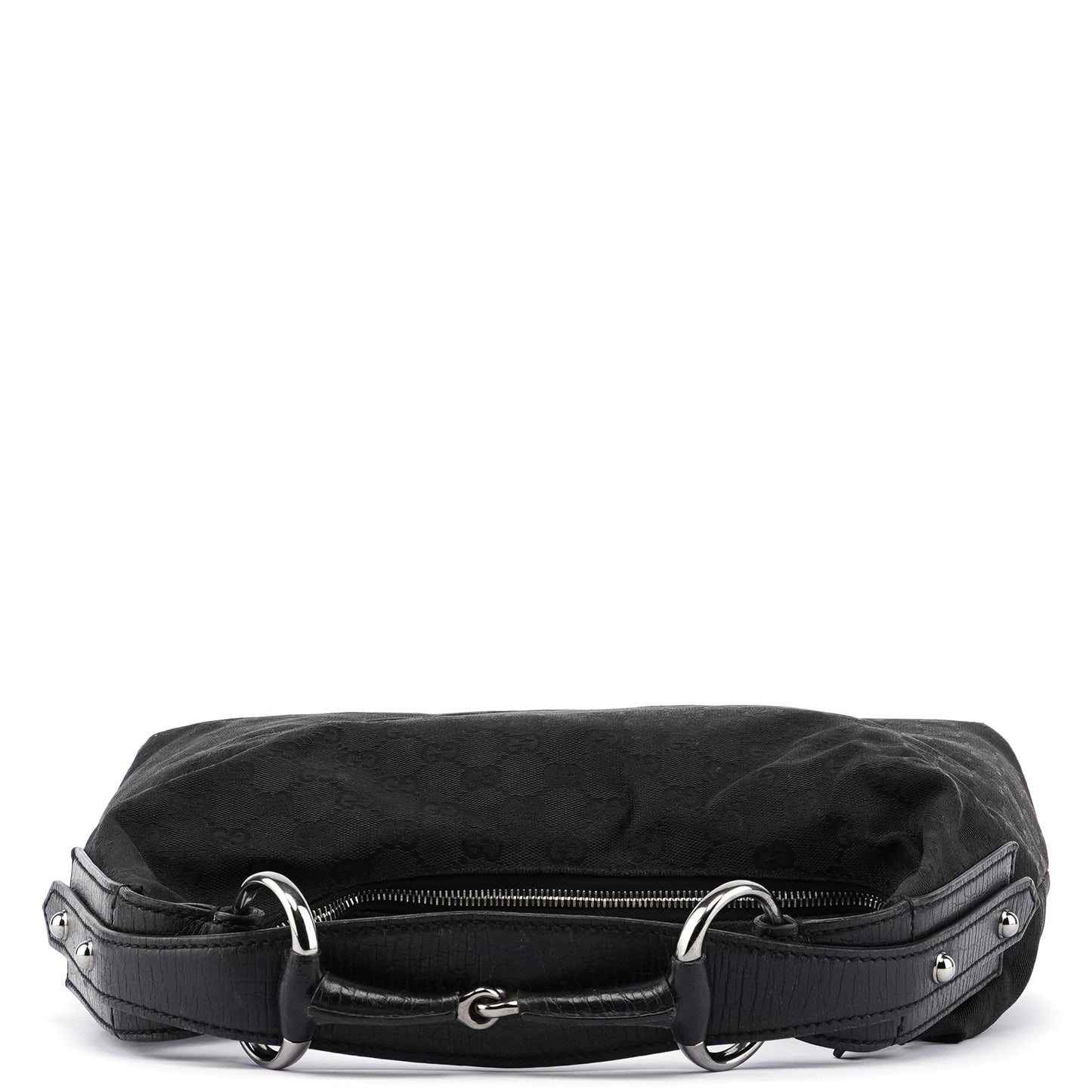 Black Horsebit Hobo Shoulder Bag