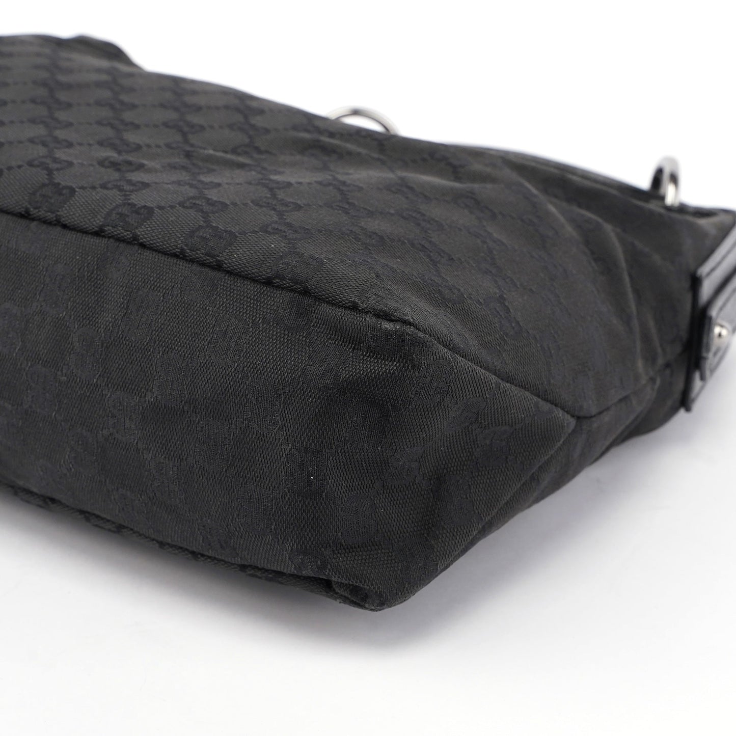 Black Horsebit Hobo Shoulder Bag