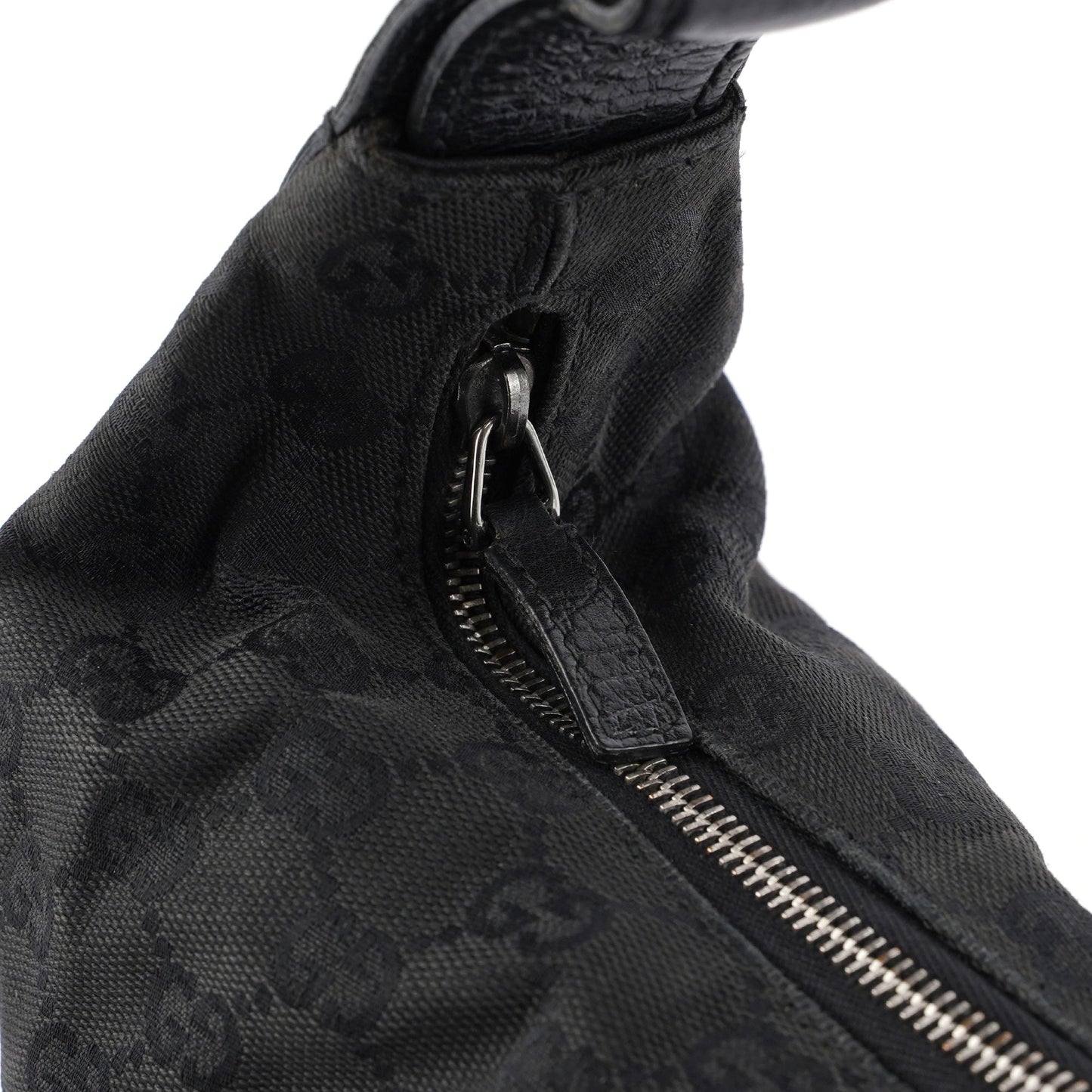 Black Horsebit Hobo Shoulder Bag