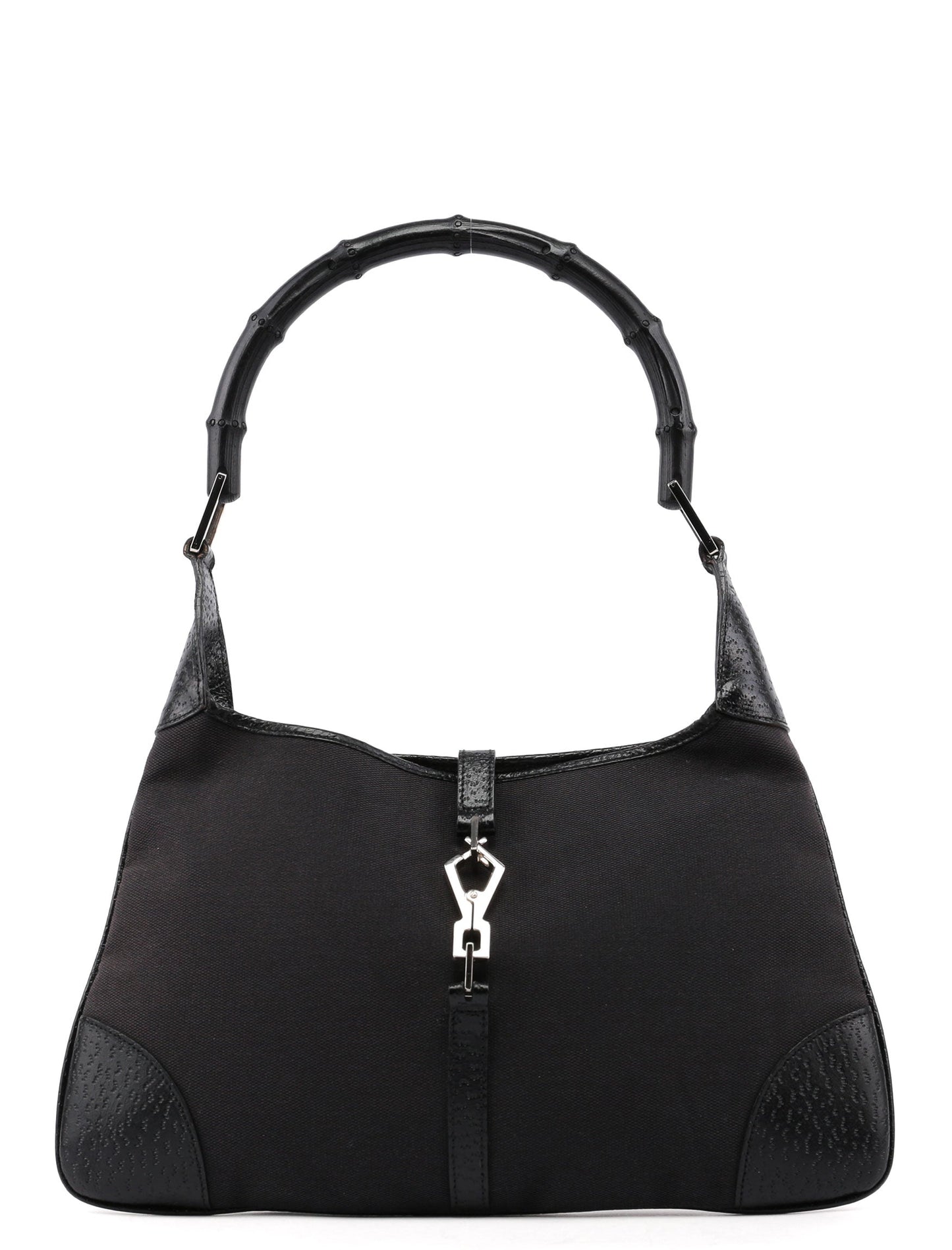 Black Jackie Bamboo Shoulder Bag