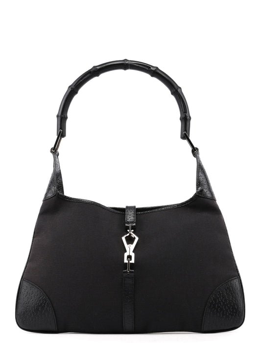 Black Jackie Bamboo Shoulder Bag