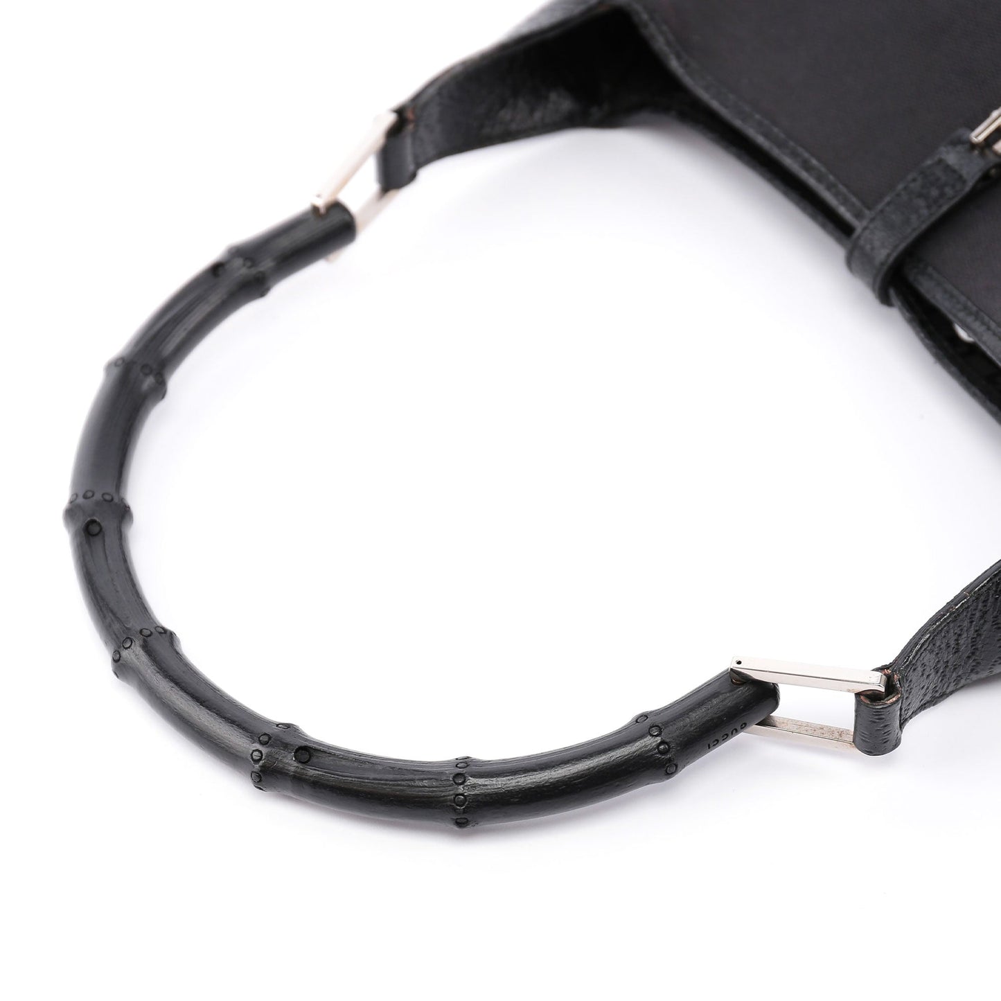 Black Jackie Bamboo Shoulder Bag