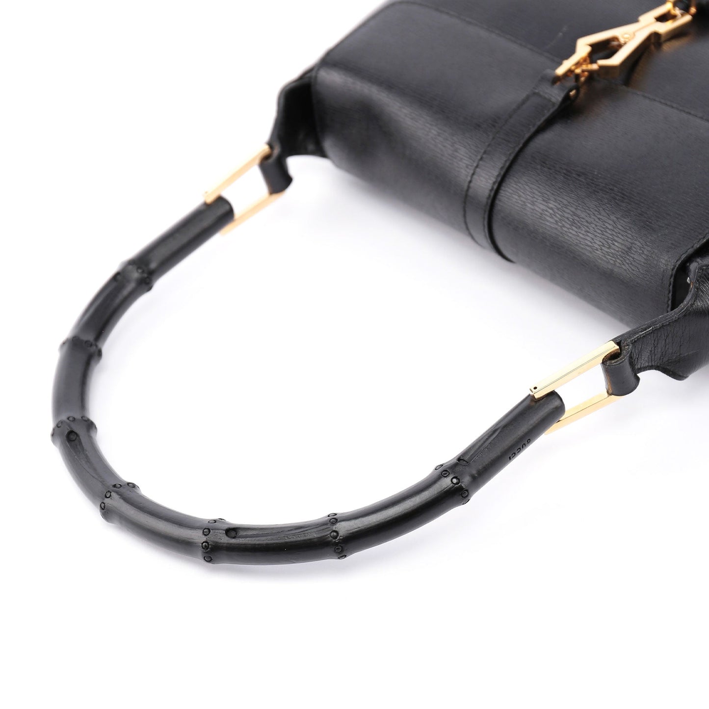 Black Jackie Bamboo Shoulder Bag